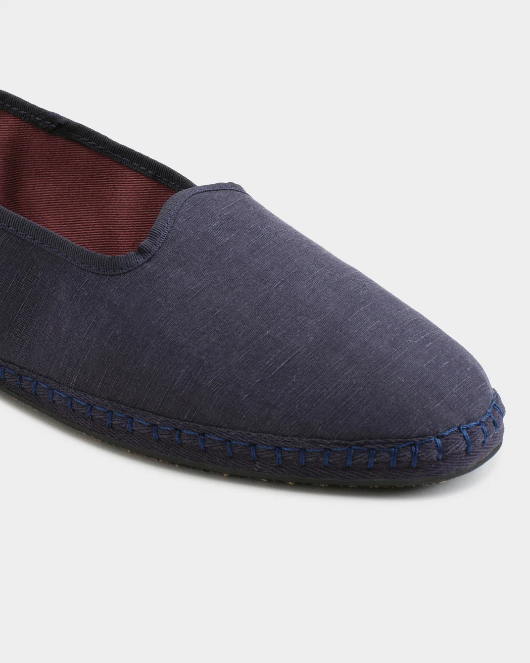 Brummel Lyocell Linen Blend Venetian Slippers - Q81VM - Luca Rubinacci x Manebí Navy Blue - Image 4