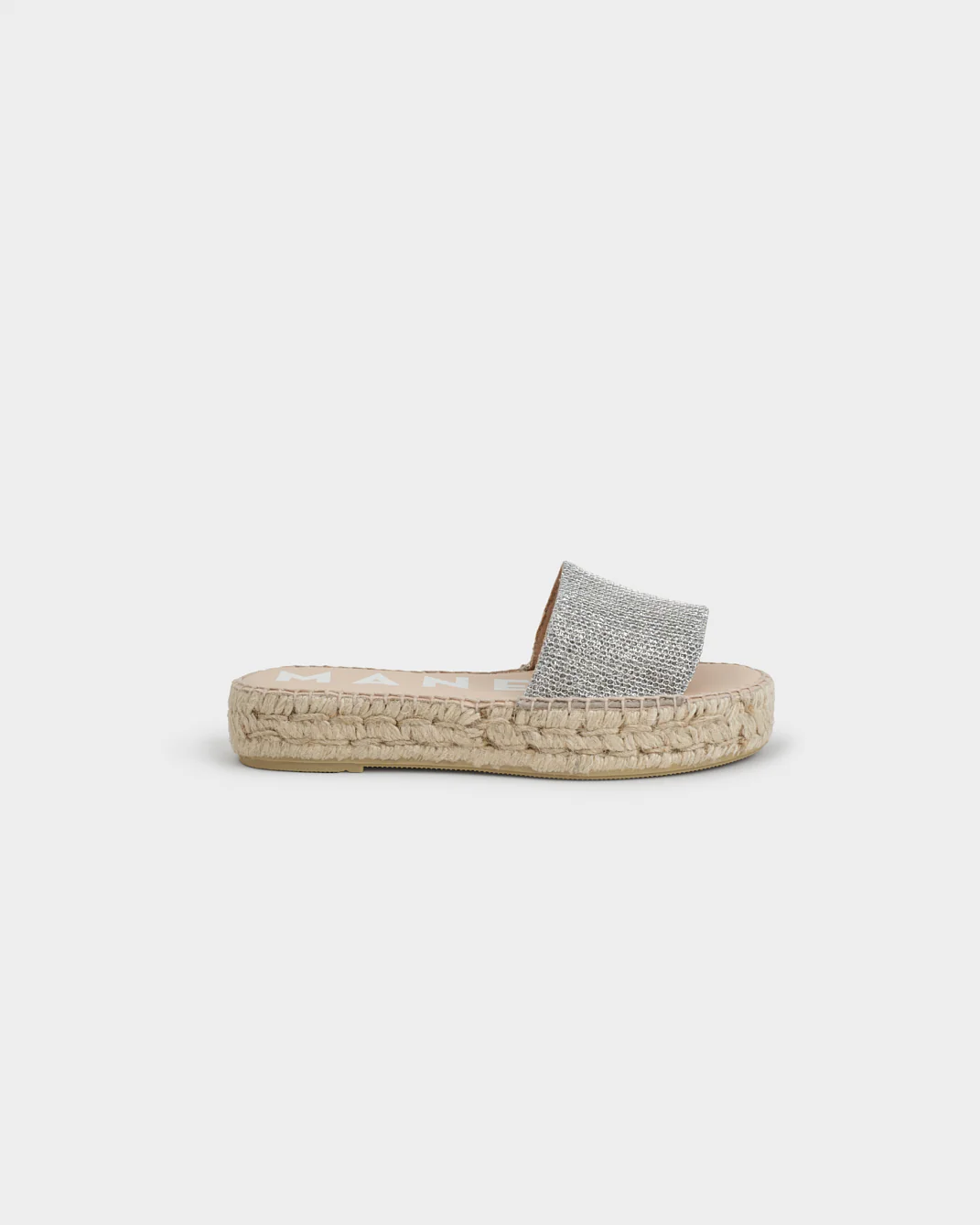 Metallic Weaving Double Sole Slides - Z92DS - Monaco - Silver