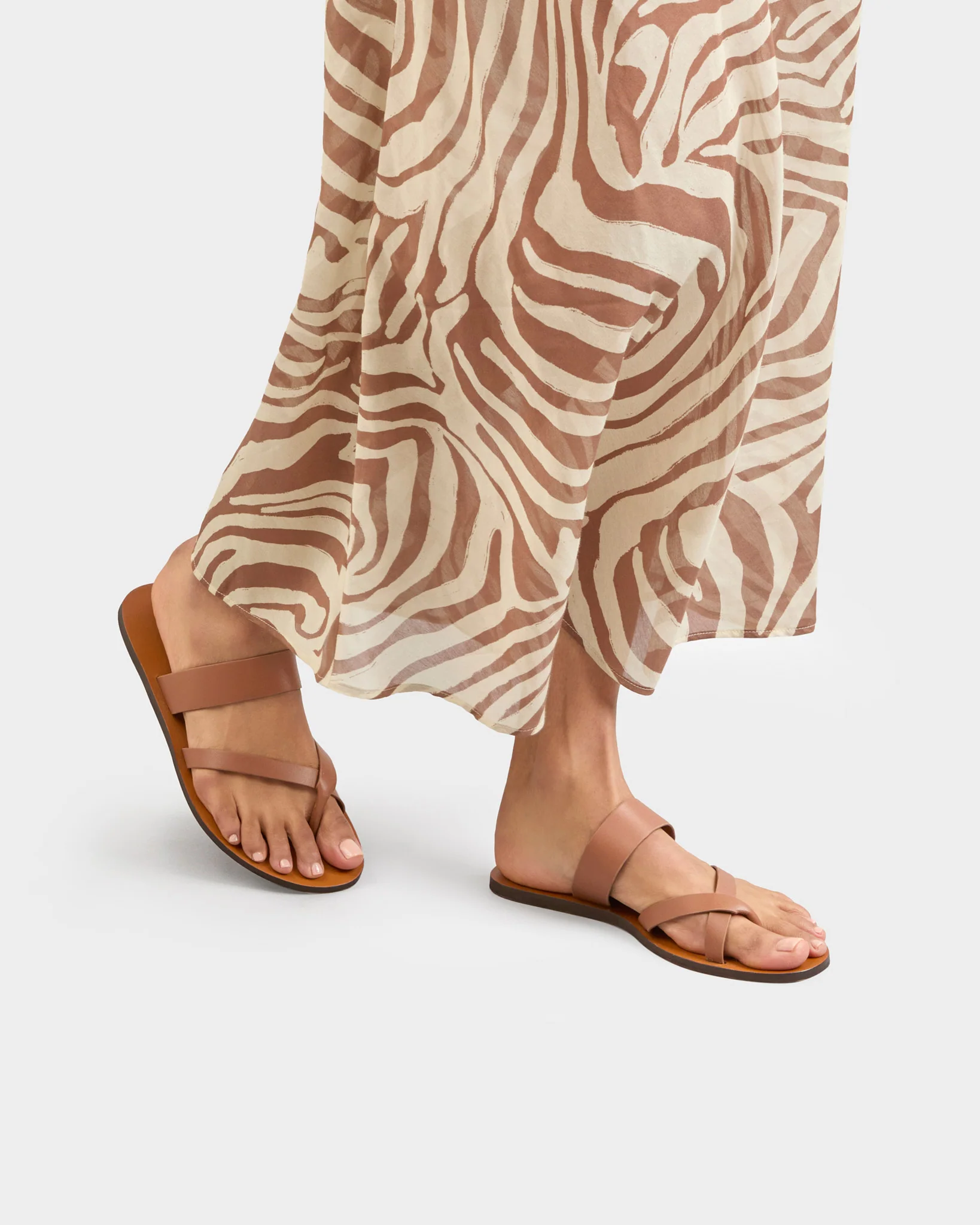 Mia Slide Leather Sandals - M95Y0 - Alex Rivière Studio X Manebí - Tan - Image 2