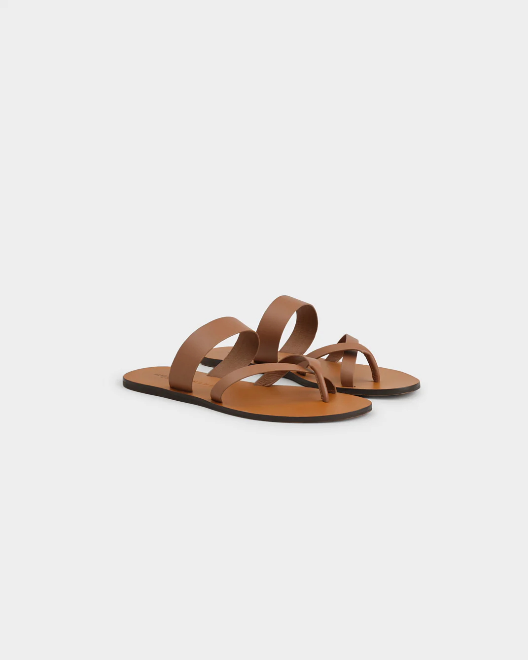 Mia Slide Leather Sandals - M95Y0 - Alex Rivière Studio X Manebí - Tan - Image 3
