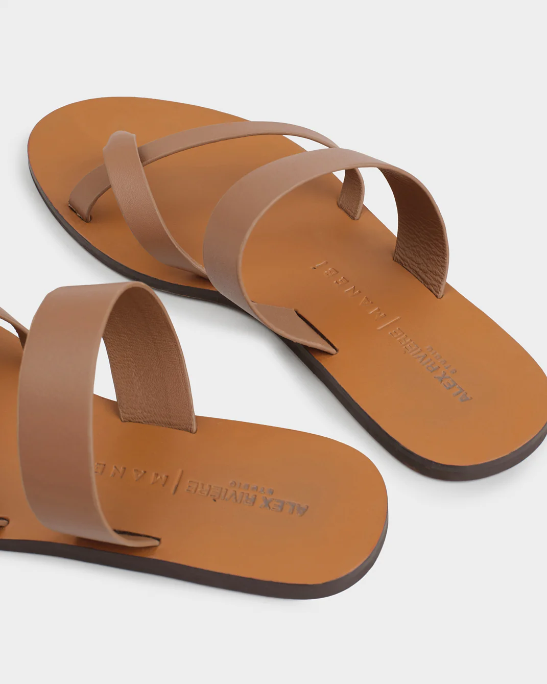 Mia Slide Leather Sandals - M95Y0 - Alex Rivière Studio X Manebí - Tan - Image 4