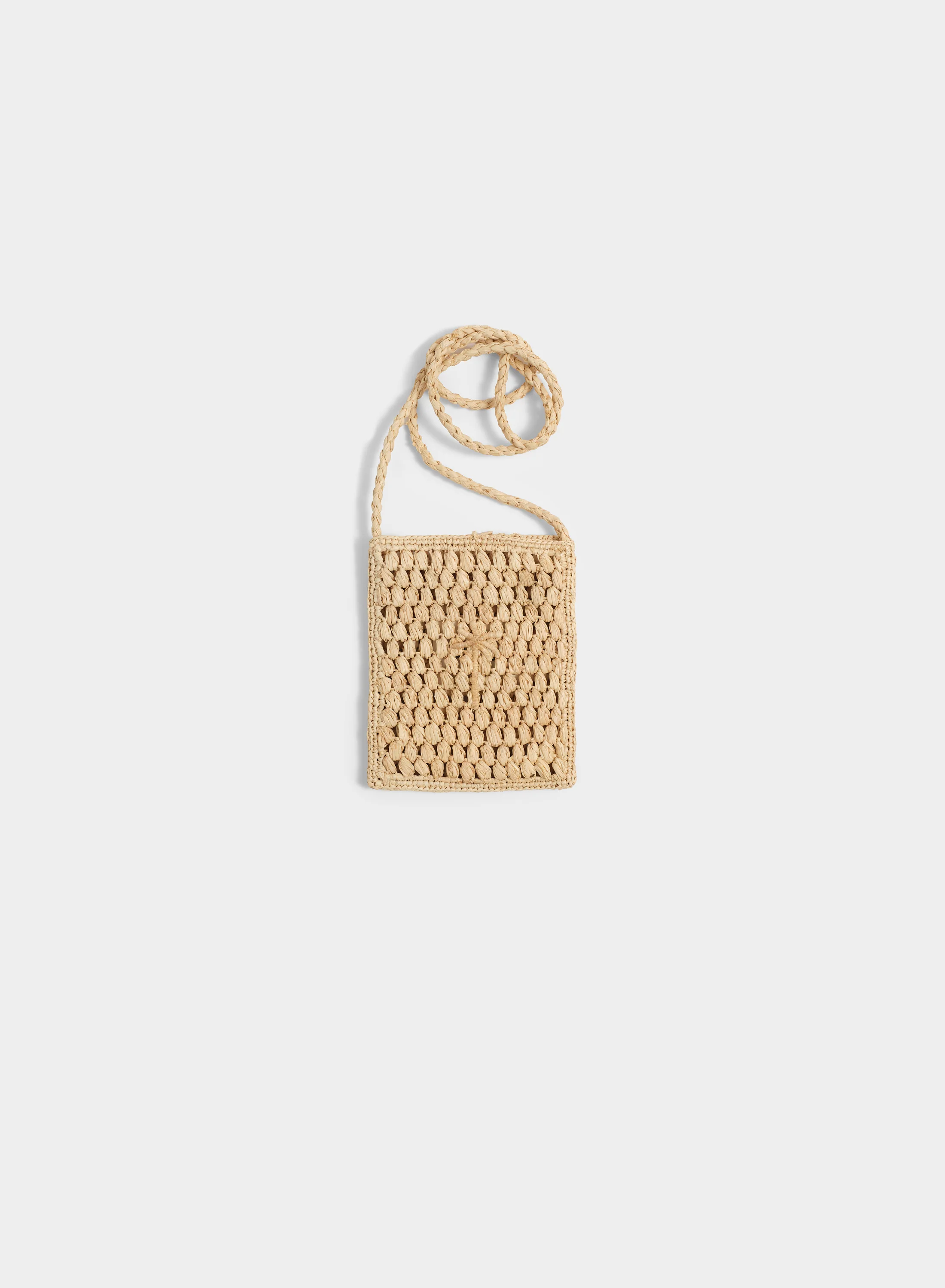 Natural Raffia Isla Pocket - V88JC - Natural