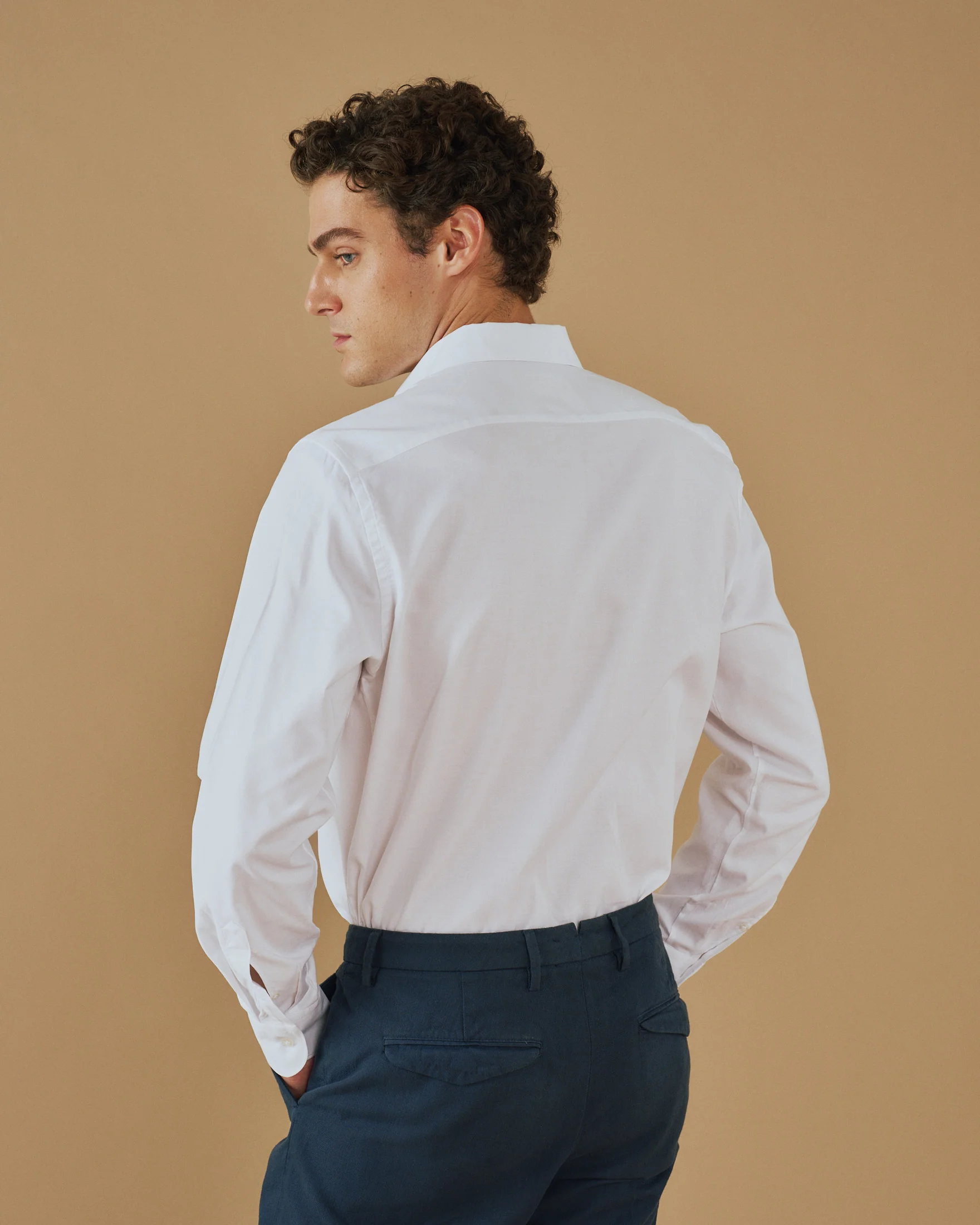 Oxford Cotton Panama Shirt - O51PA - Off White - Image 4