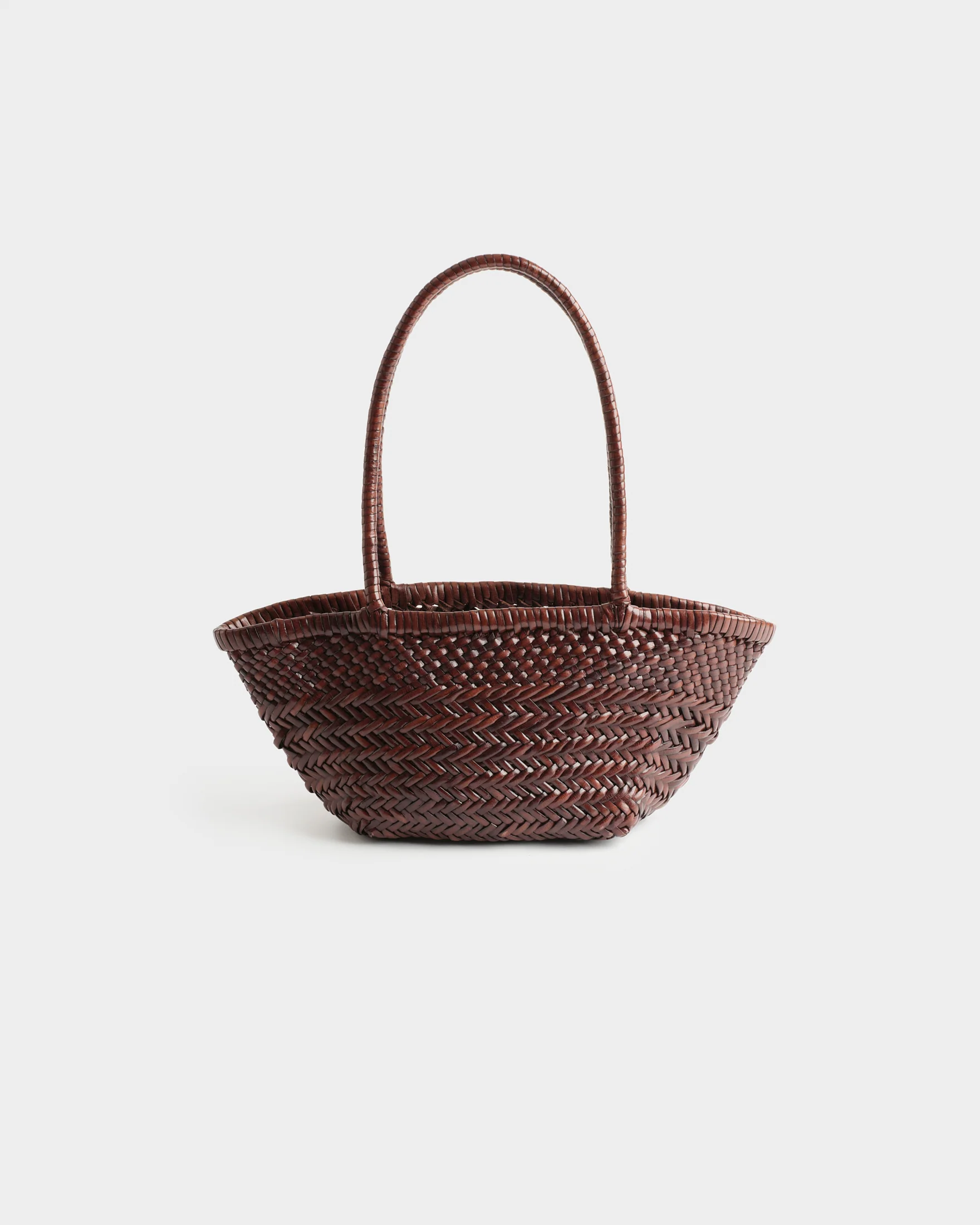 Leather Panier Medium - L14HC - Dark Brown