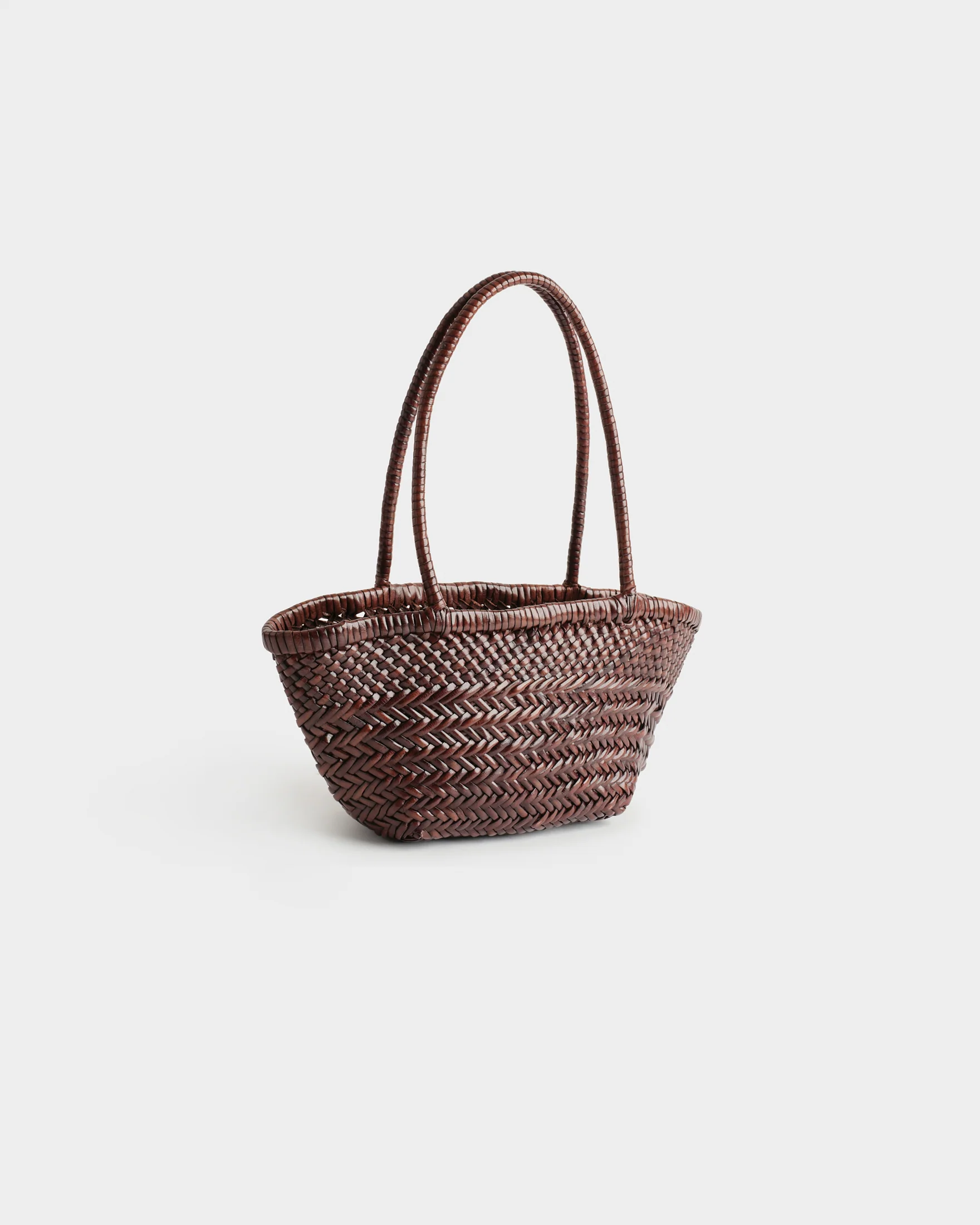 Leather Panier Medium - L14HC - Dark Brown - Image 2