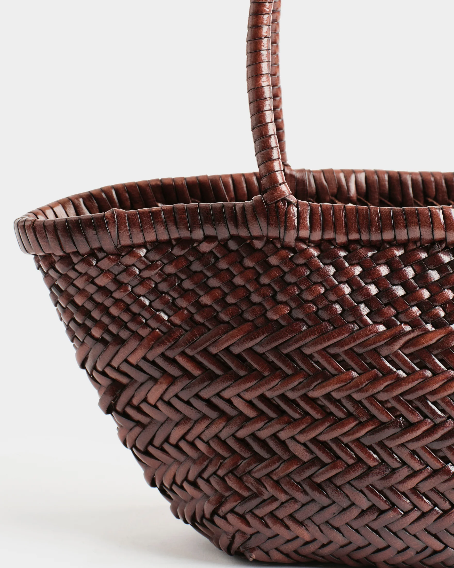 Leather Panier Medium - L14HC - Dark Brown - Image 3