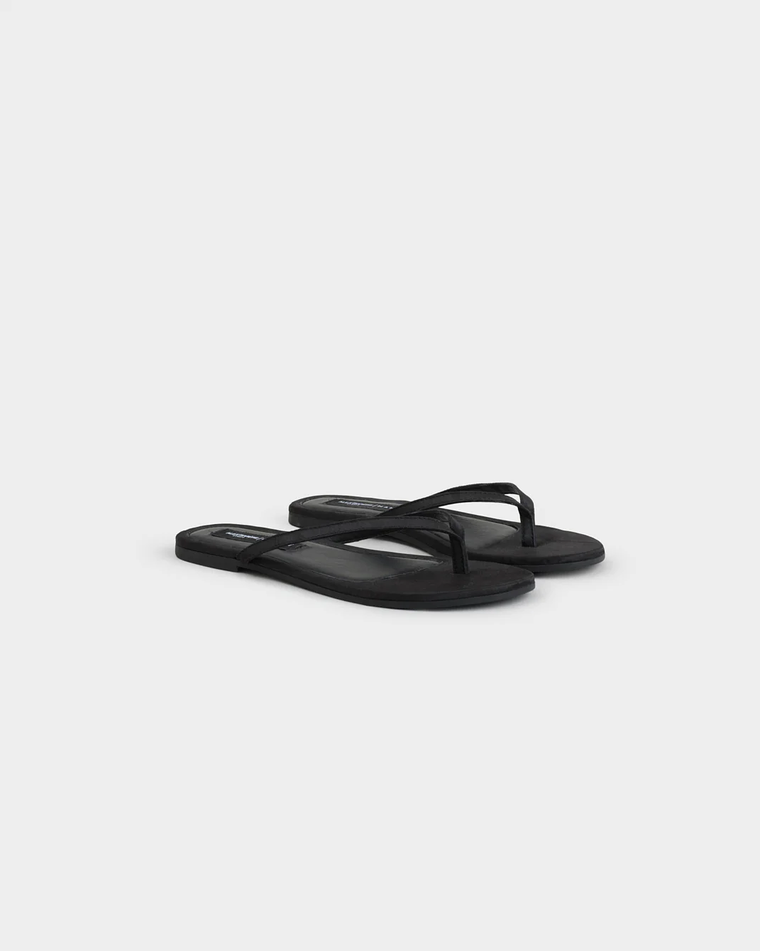 Phoebe Satin Thong Sandals - M84Y0 - Alex Rivière Studio X Manebí - Black - Image 3