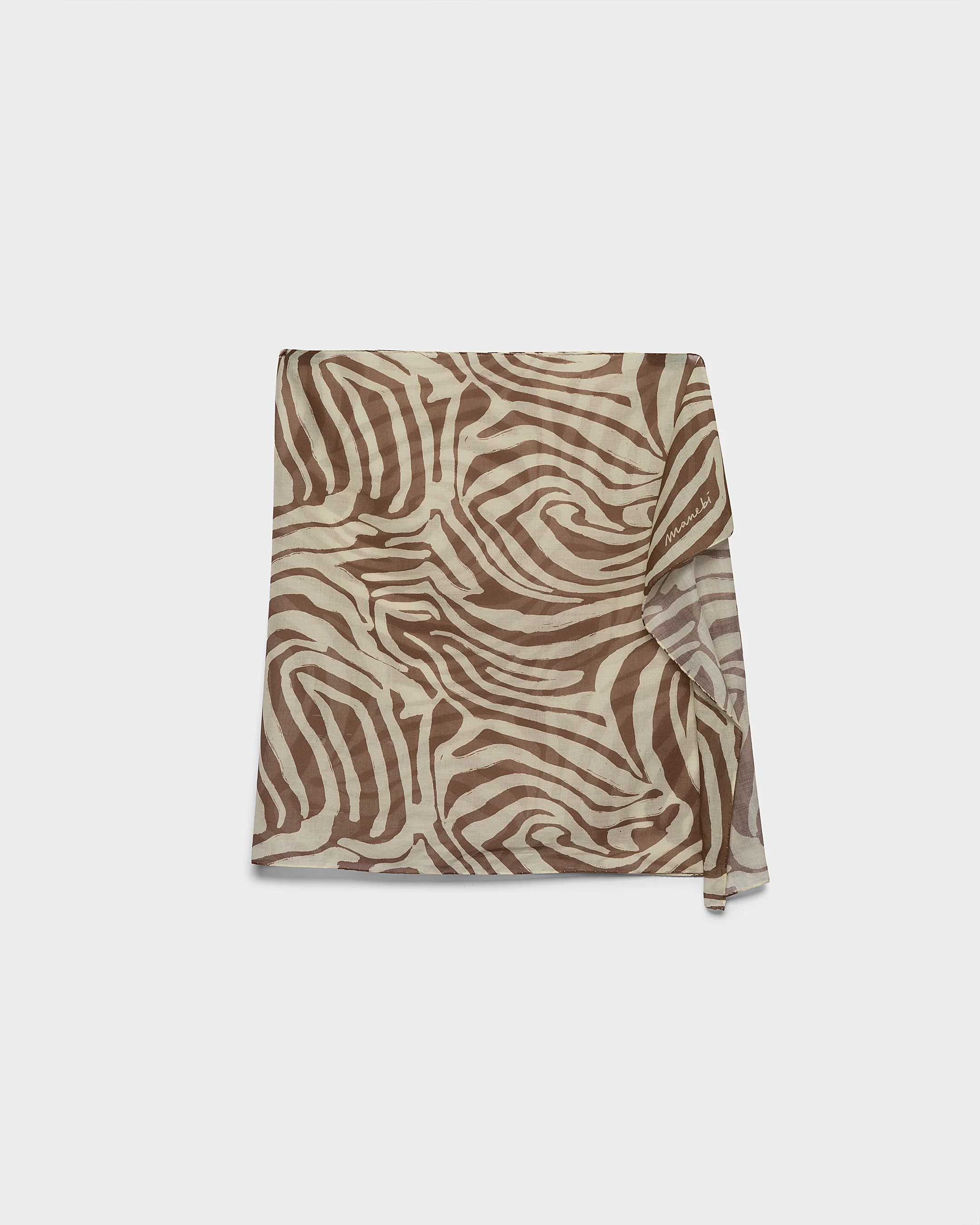 Printed Cotton Arielle Sarong - V84CG - Sand Zebra - Image 6