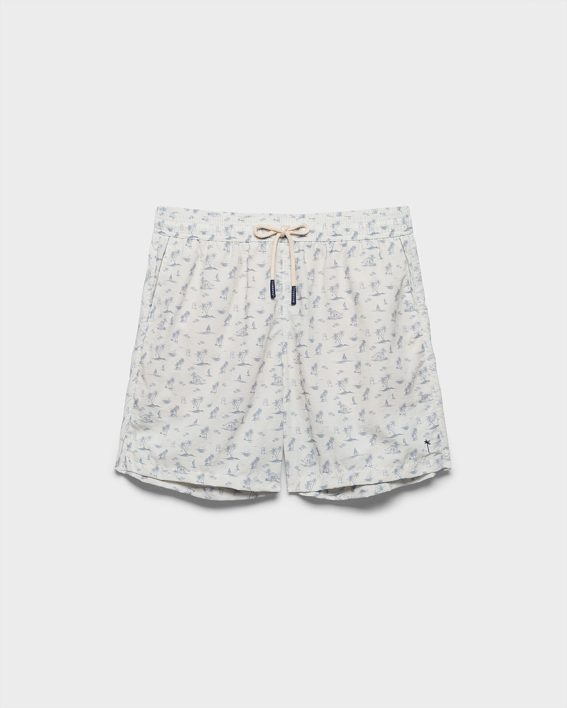 Printed Nylon Swim Shorts - B89PM - Eggnogg Tropical Toile