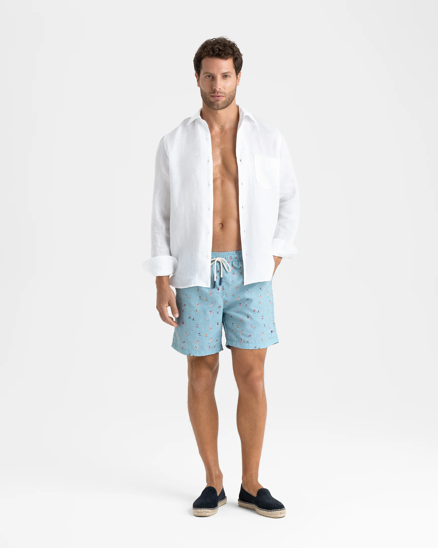 Printed Swim Shorts - B66PM - Kids In The Sea - Image 4