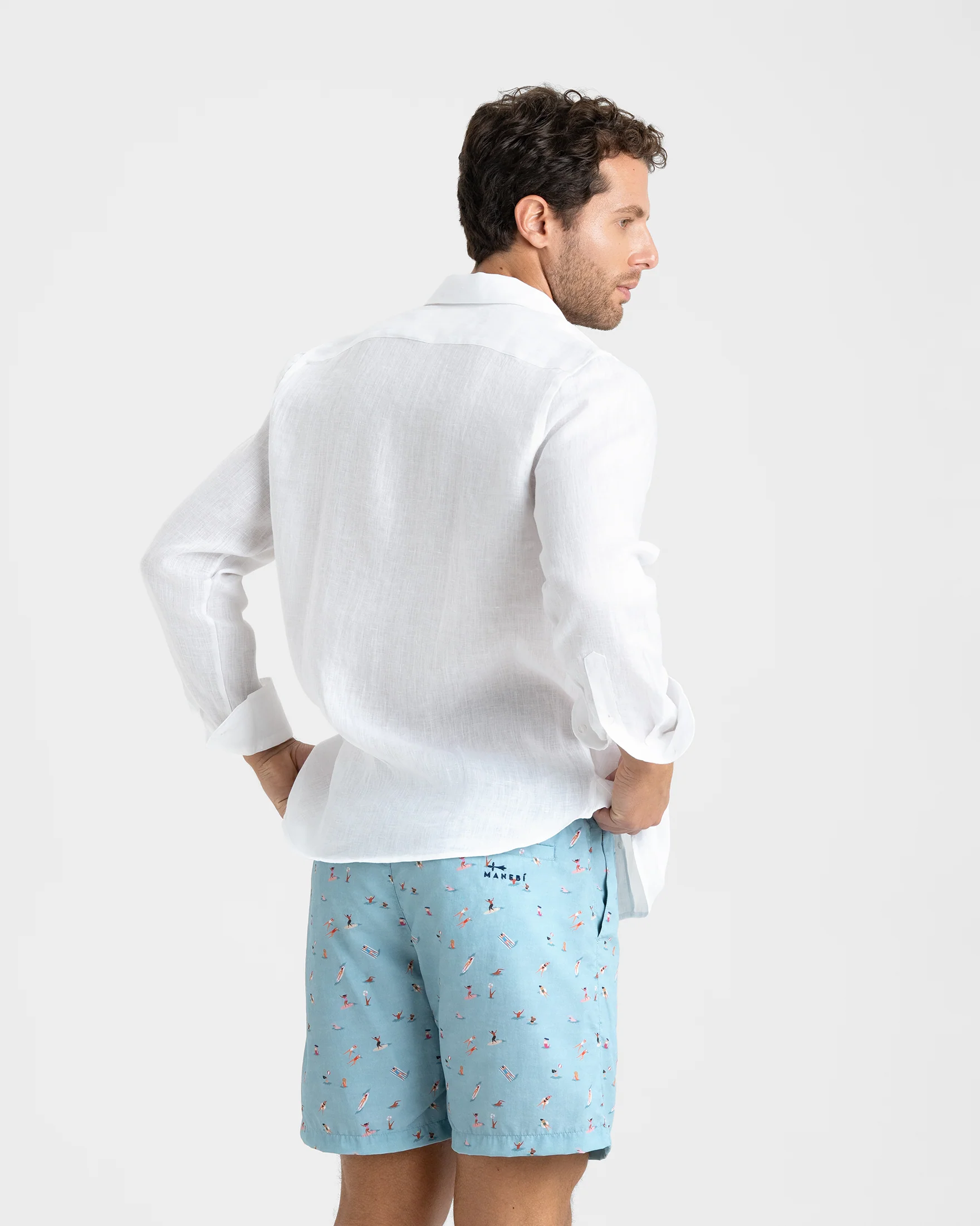 Printed Swim Shorts - B66PM - Kids In The Sea - Image 5