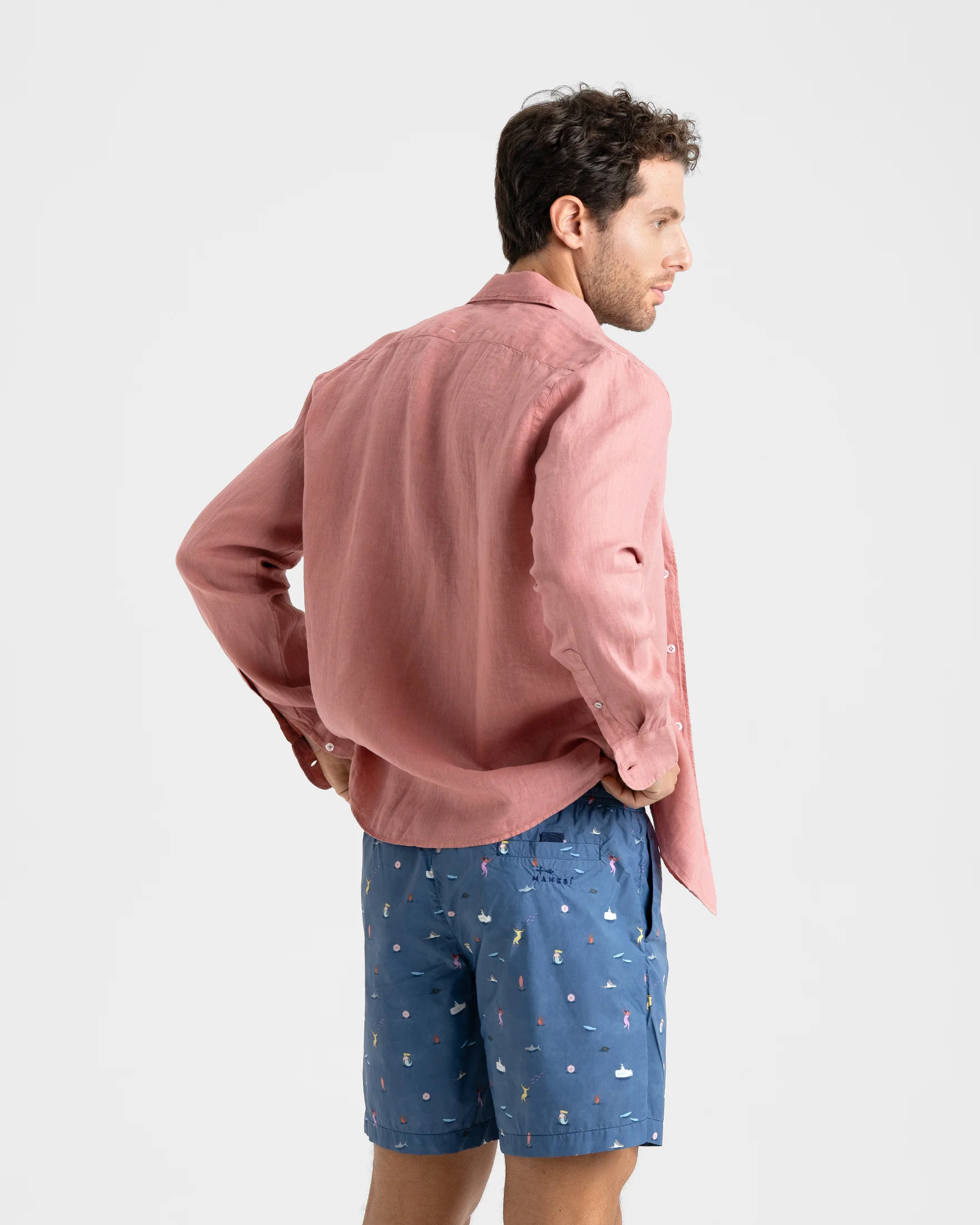 Printed Recycled Ultra Light Swim Shorts - B86PM - Fishes In The Sea - Image 4