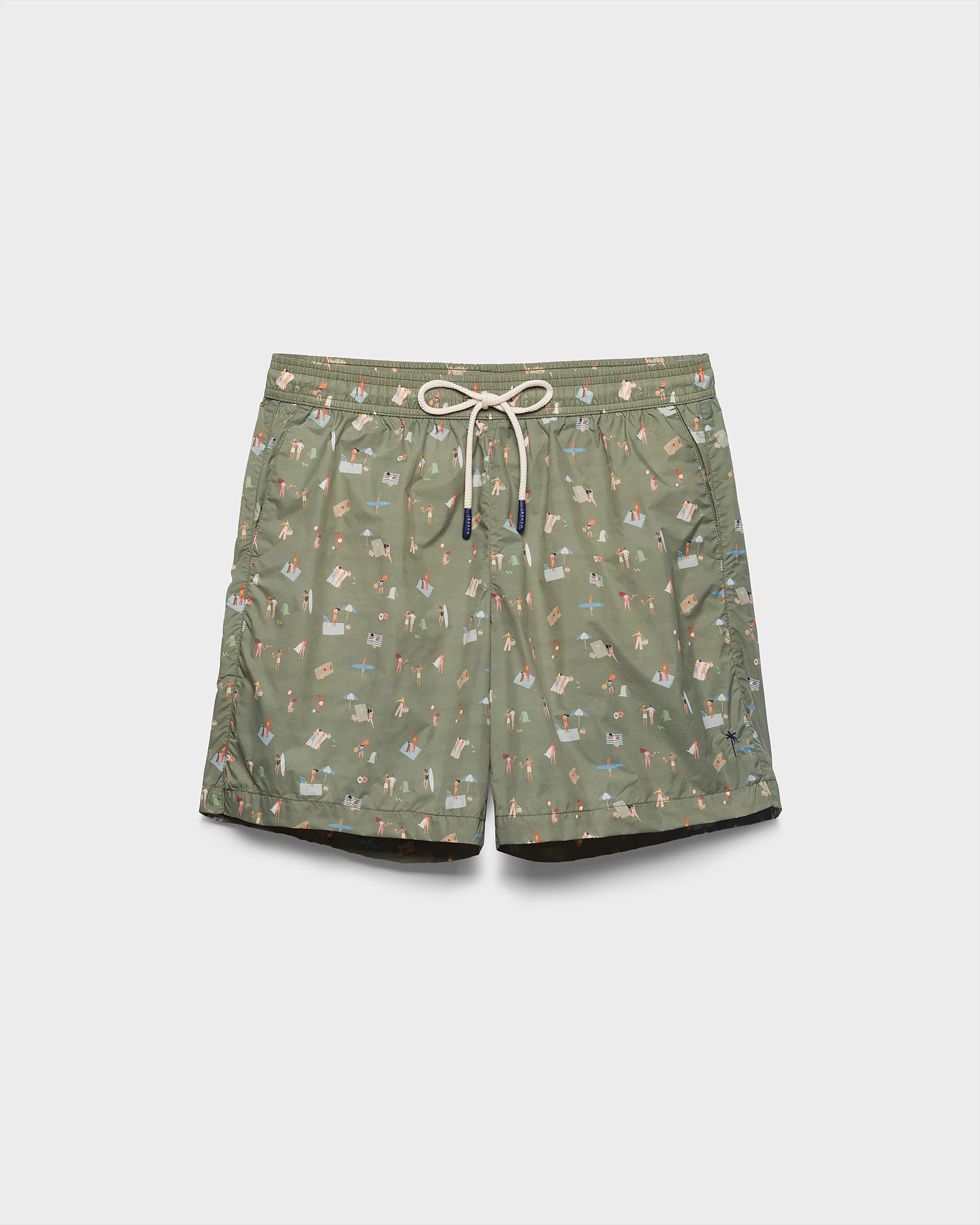 Printed Recycled Ultra Light Swim Shorts - B85PM - Kids At The Green Beach