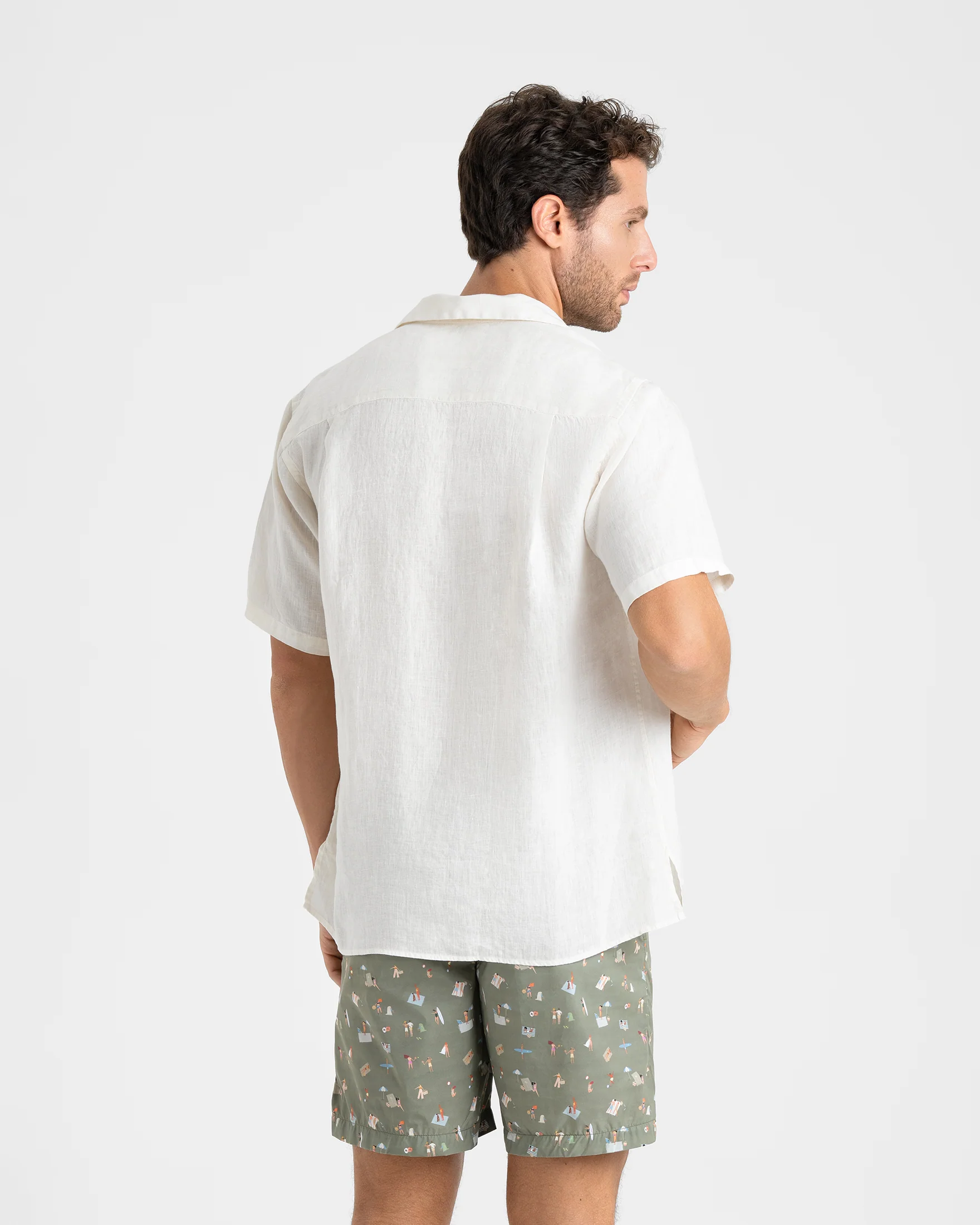 Printed Recycled Ultra Light Swim Shorts - B85PM - Kids At The Green Beach - Image 4