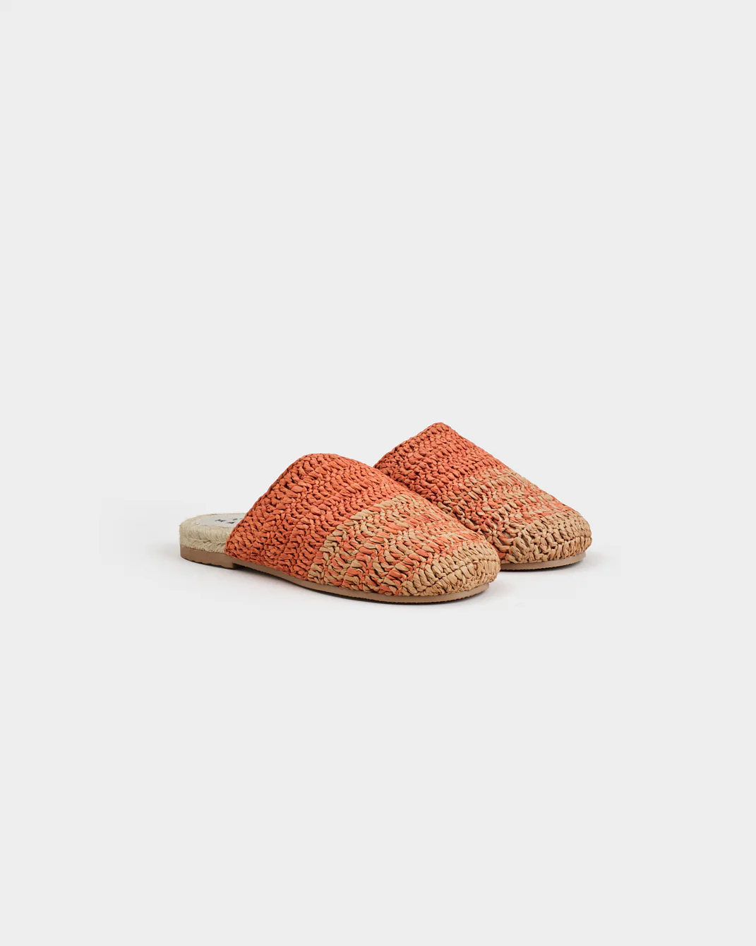 Raffia Crochet Jute Clog Mules - Q66Y0 - Yucatán Terracotta Degradè - Image 3