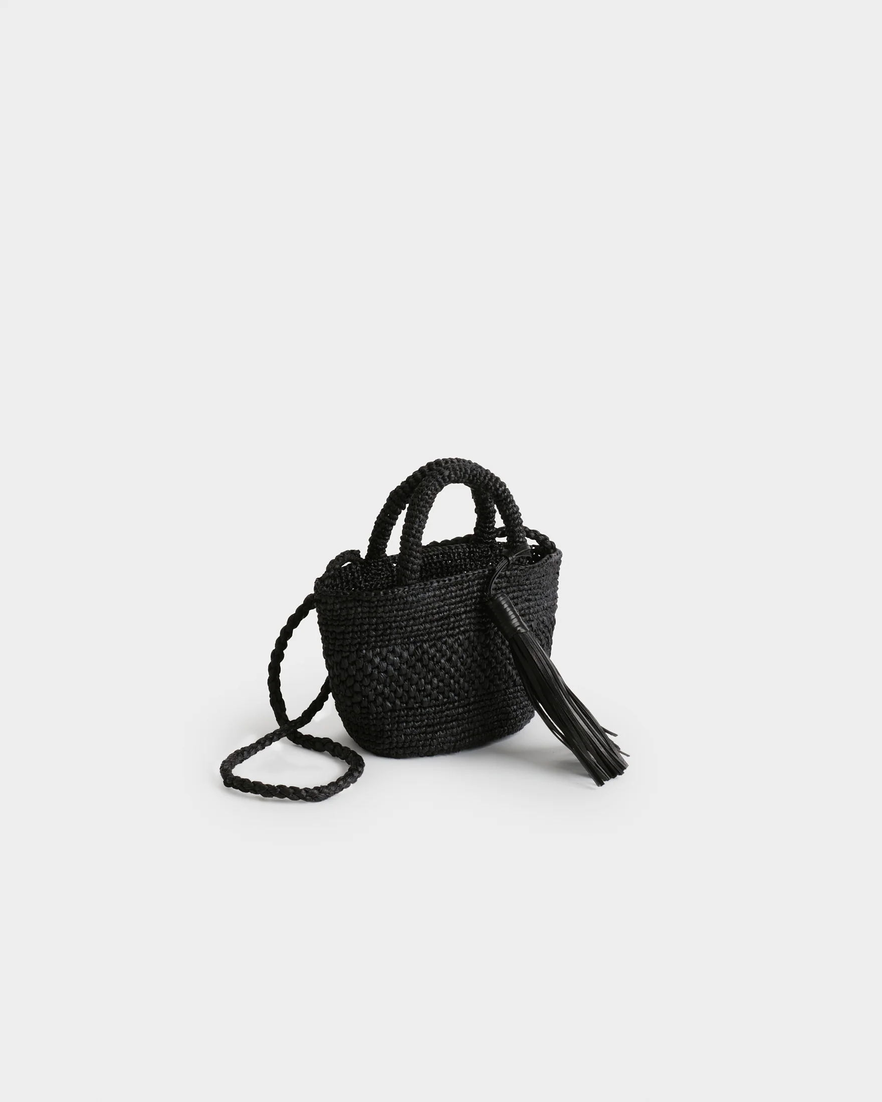 George Raffia Bag Mini - L53HJ - Alex Rivière Studio x Manebí Black - Image 3