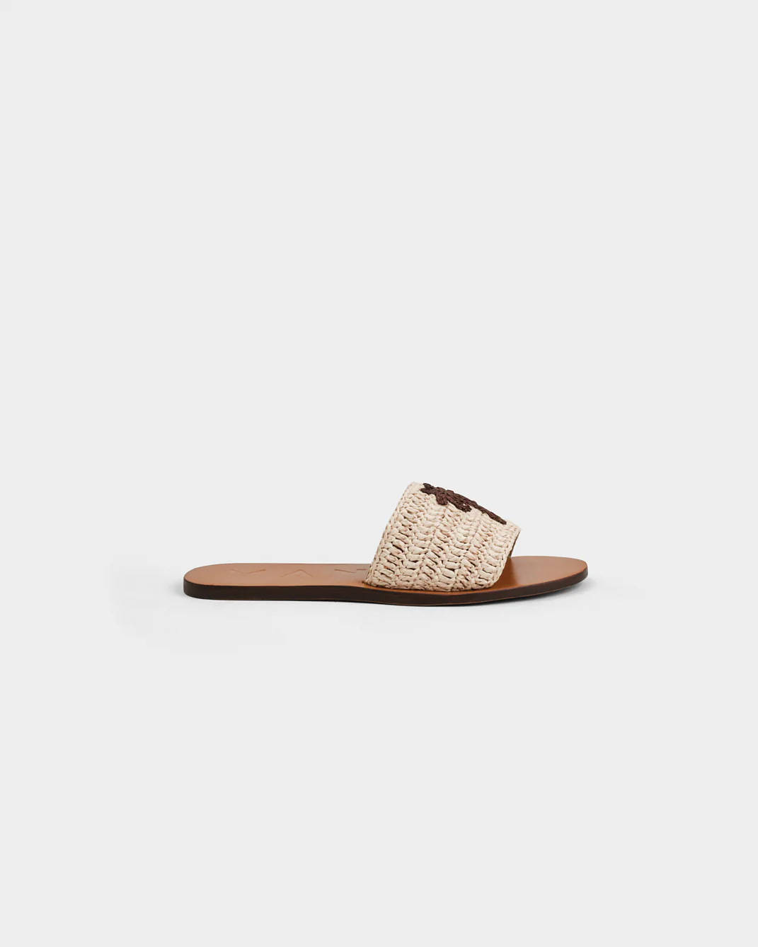 Raffia Leather Sandals - Q51Y0 - Yucatán Natural With Band Cocoa Palm