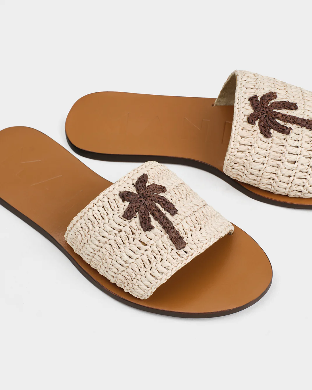 Raffia Leather Sandals - Q51Y0 - Yucatán Natural With Band Cocoa Palm - Image 4