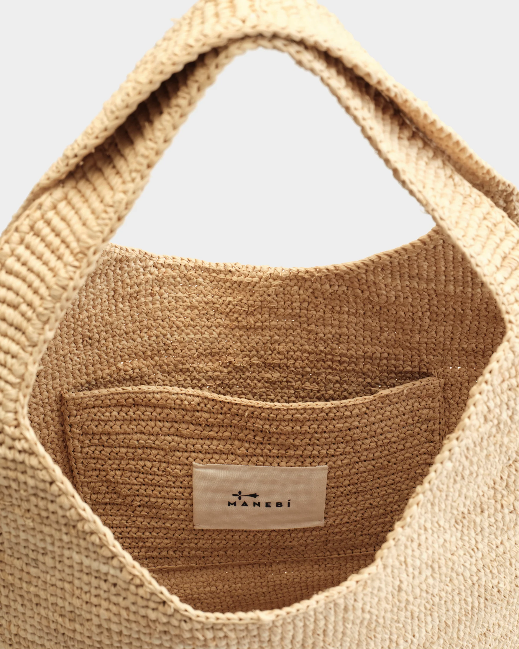 Raffia Maxi Tote - V88DN - Natural With Chocolate Palm - Image 4