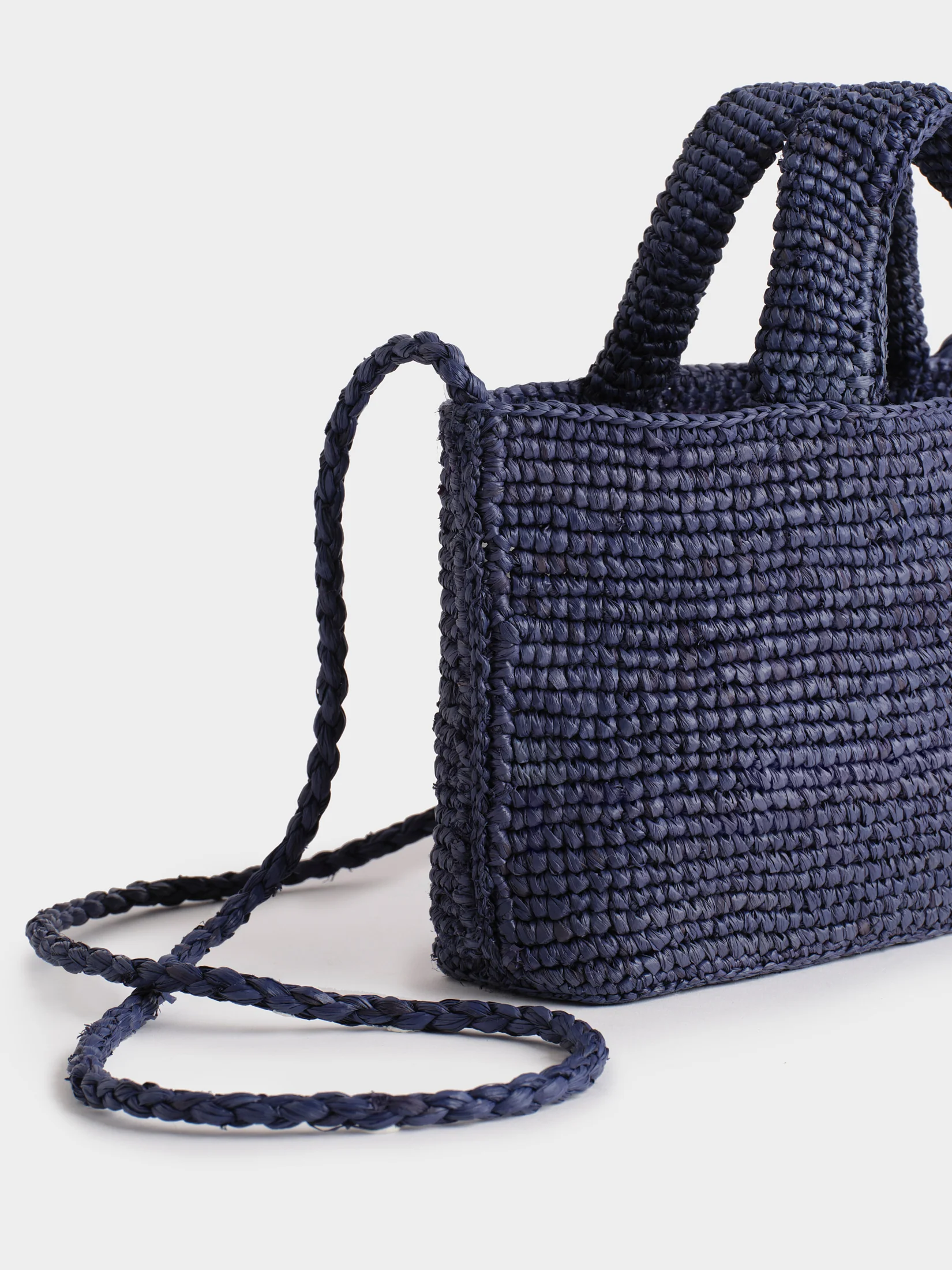 Raffia Sunset Bag Mini - V30DV - Vintage Navy - Image 3