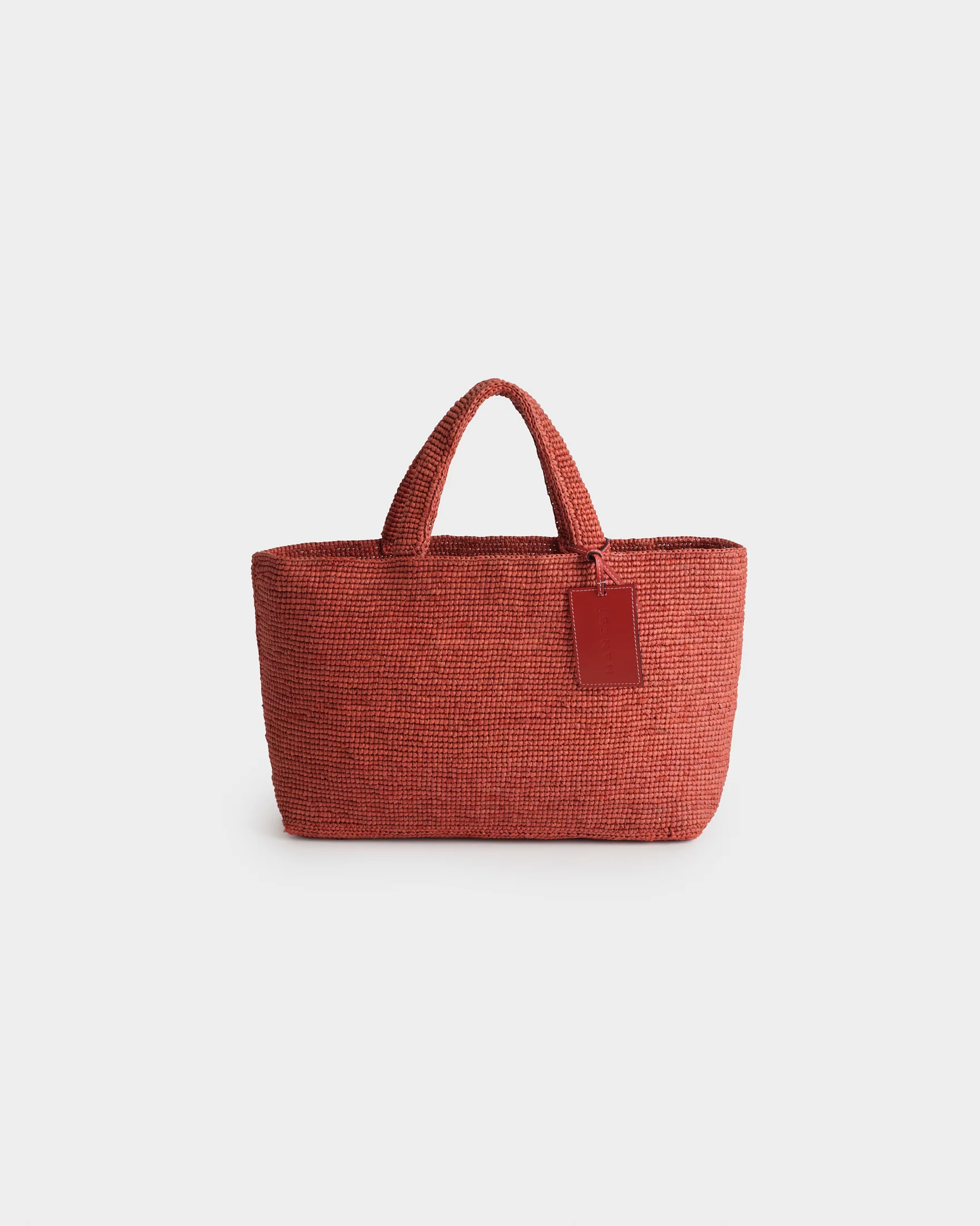 Raffia New Sunset Bag Medium - V79EV - Rust