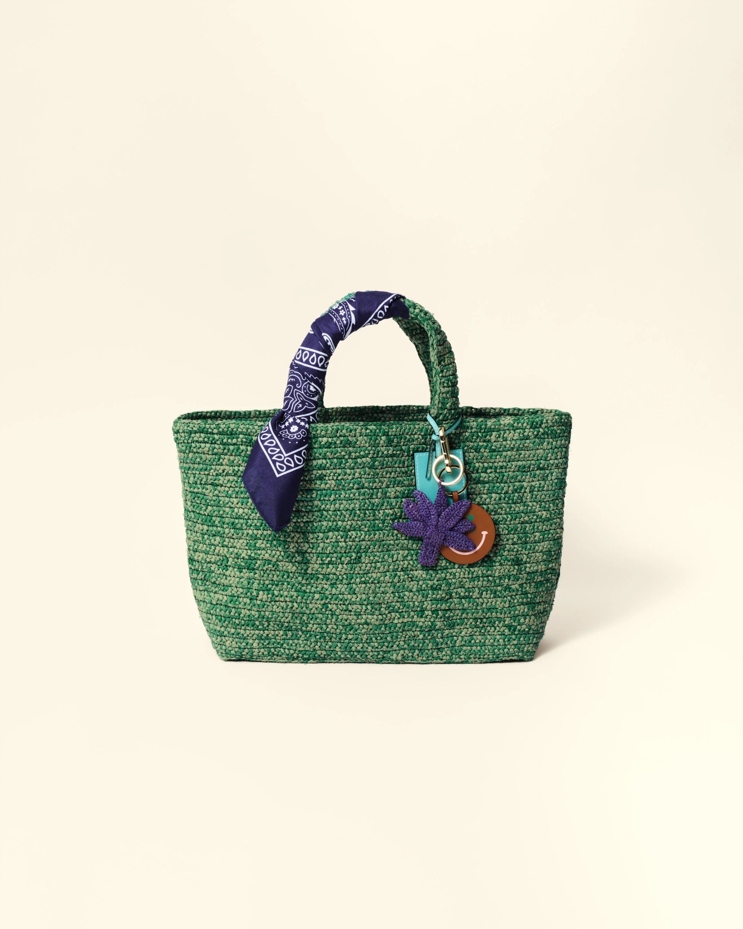 Raffia Palm Keyring - V30KP - Violet - Image 2