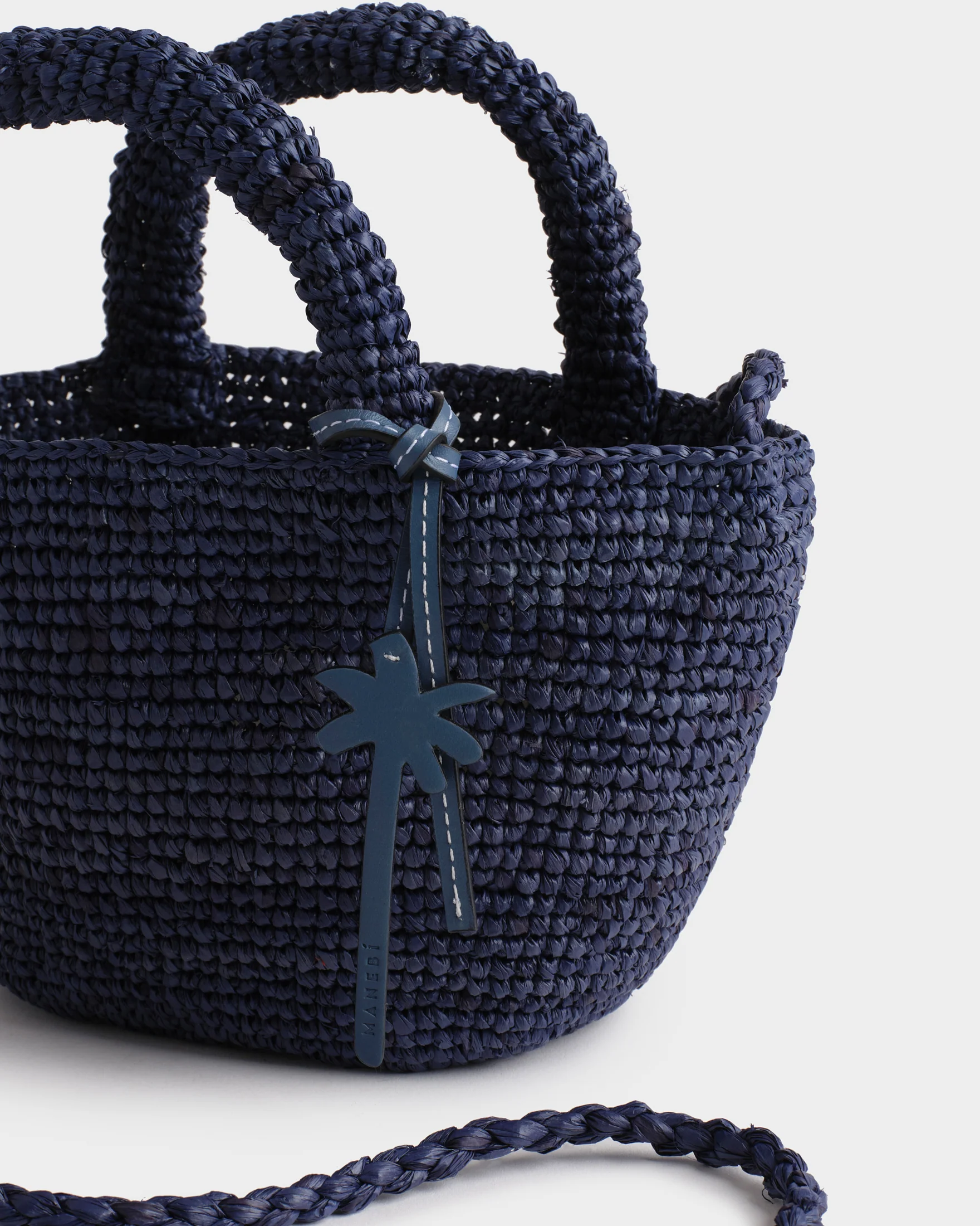 Raffia Panier Mini - V30EA - Vintage Navy - Image 3