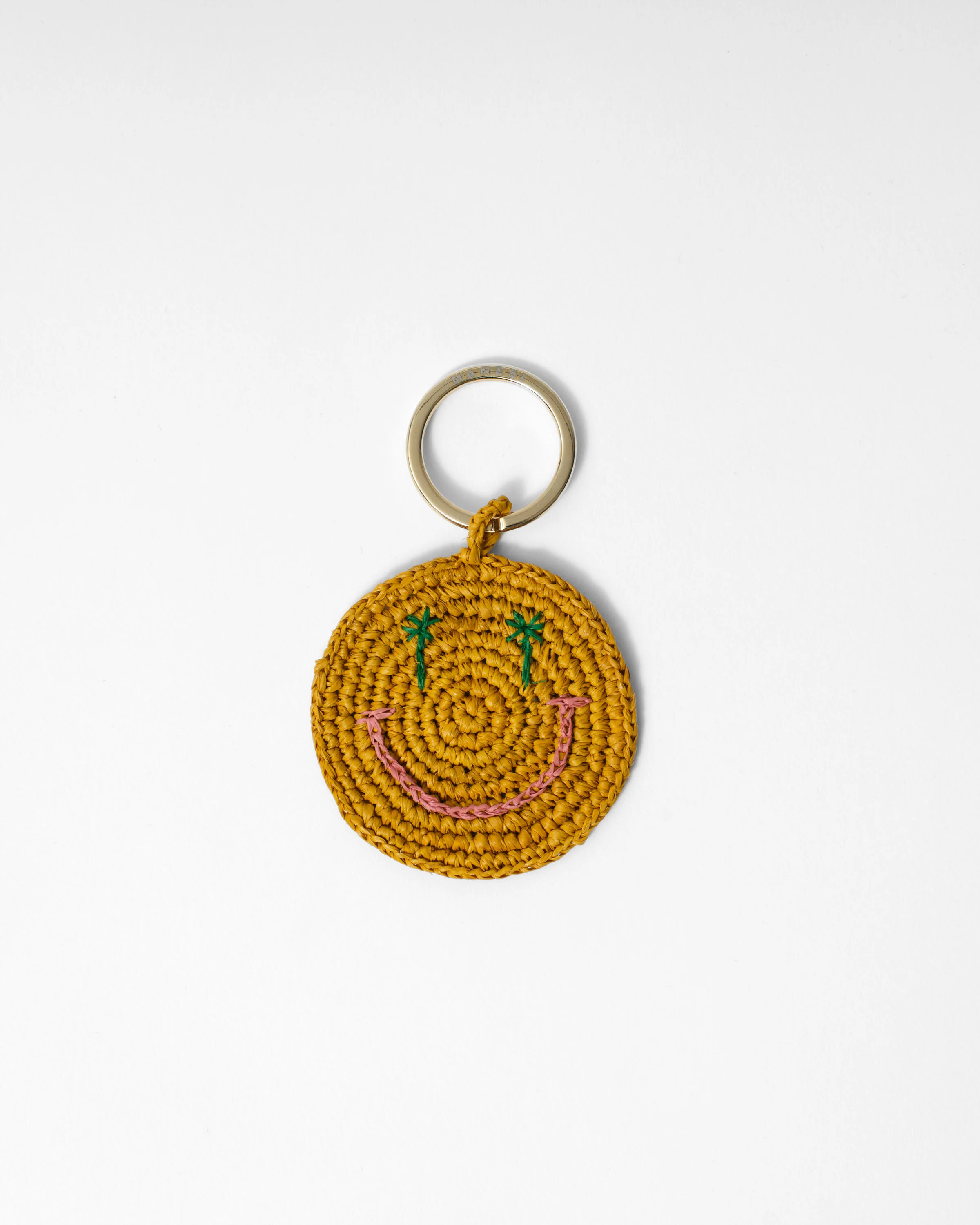Raffia Smile Keyring - V31KN - Jaune