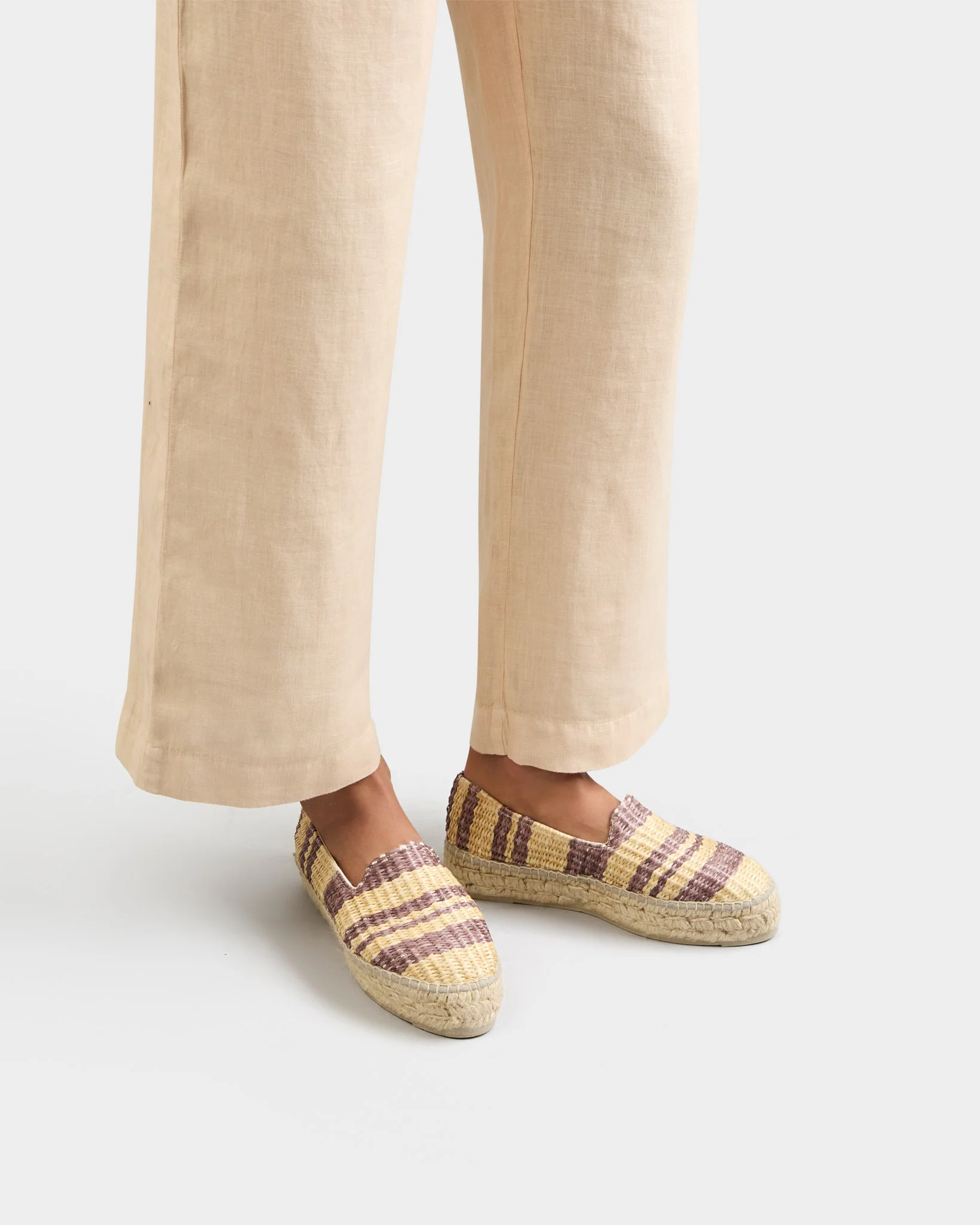 Raffia Stripes Double Sole Espadrilles - G94D0 - Yucatán Cocoa And Natural - Image 2