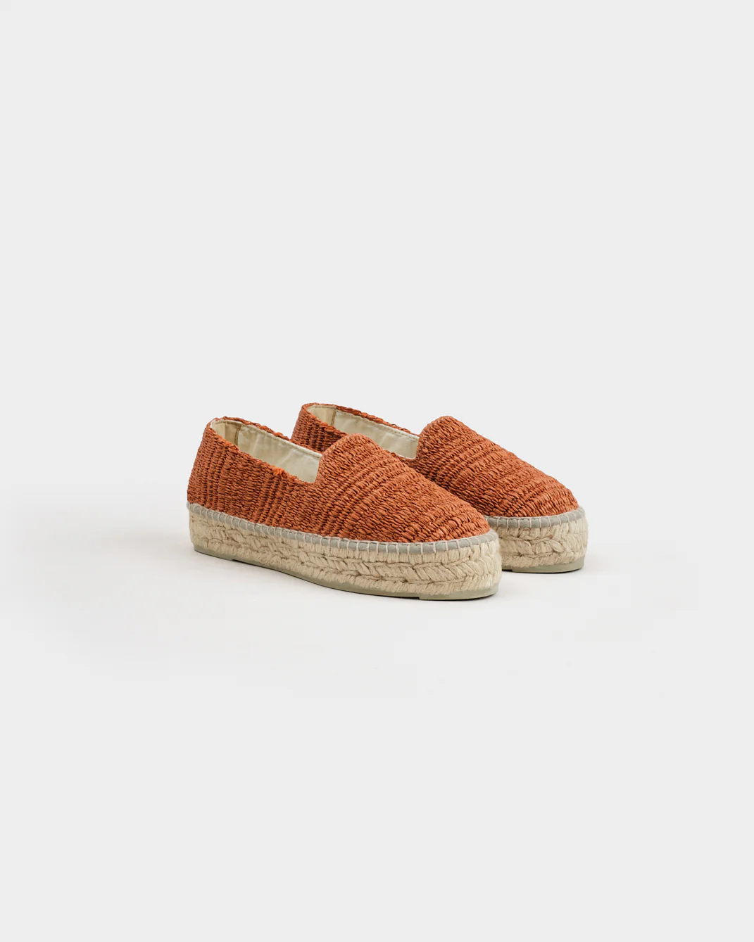 Raffia Stripes Double Sole Espadrilles - G09D0 - Yucatán Orange Rust - Image 3