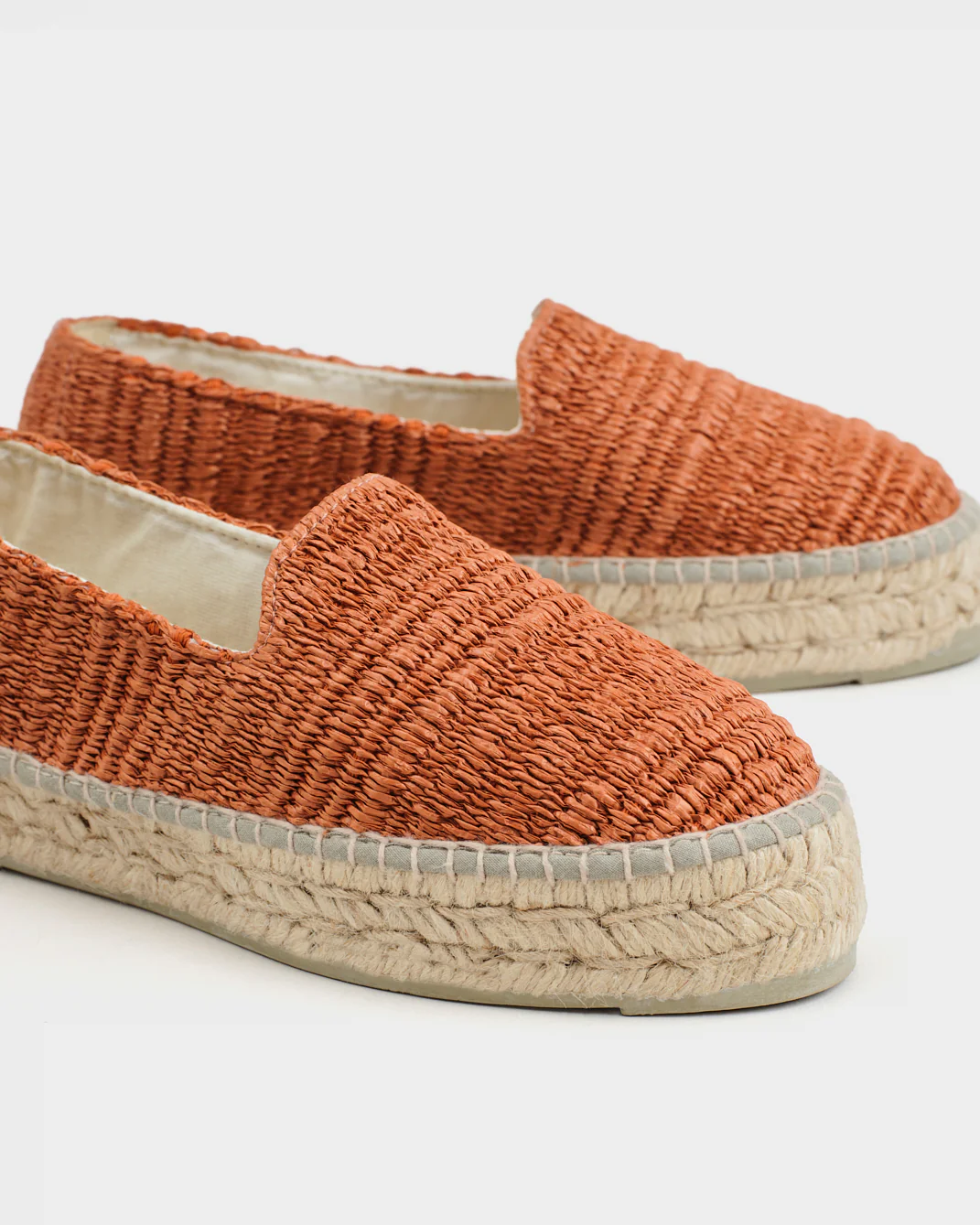 Raffia Stripes Double Sole Espadrilles - G09D0 - Yucatán Orange Rust - Image 4