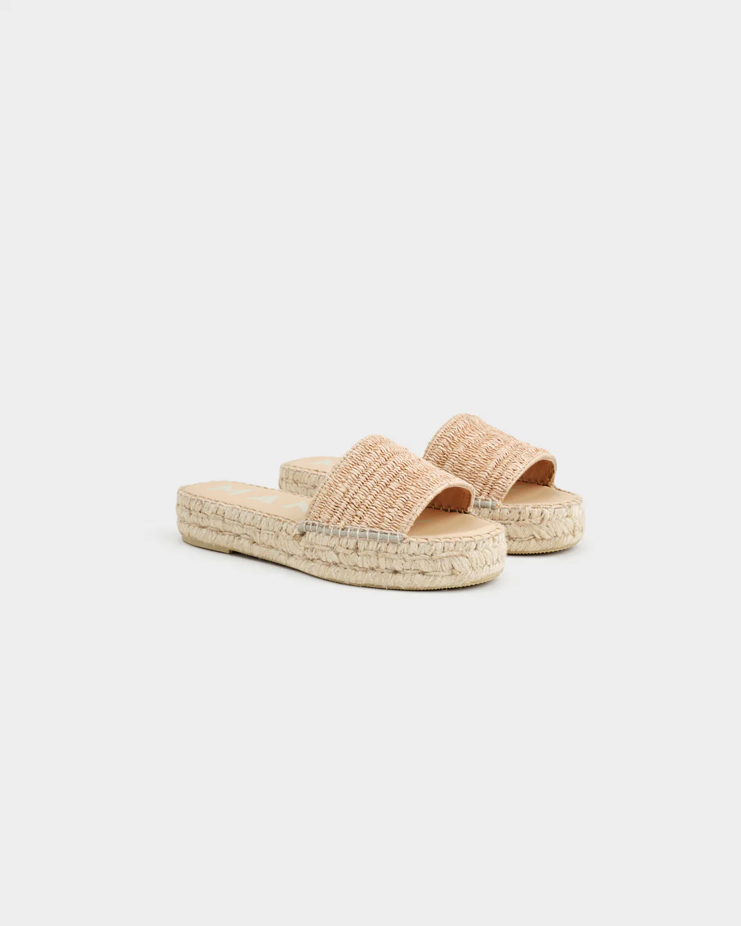 Raffia Stripes Double Sole Slides - H15DS - Yucatán Natural - Image 3