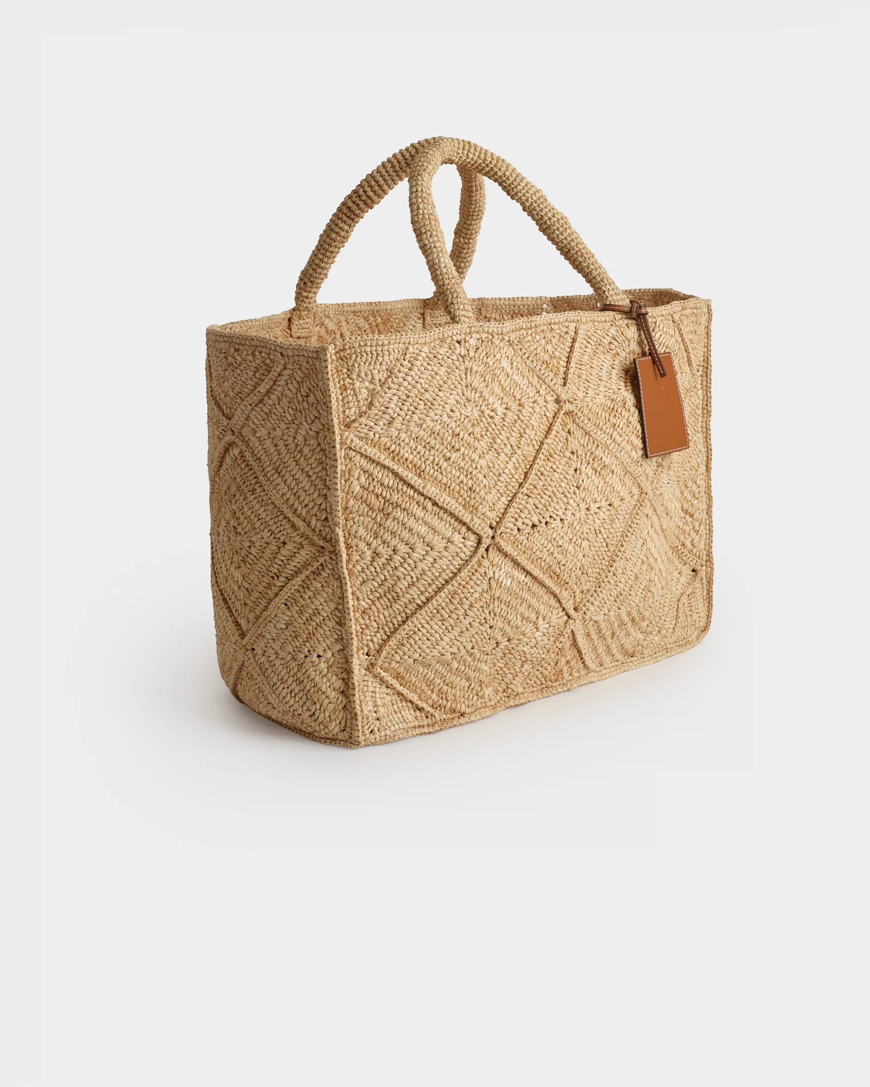 Raffia Sunset Bag Large Crochet - Natural - Image 2