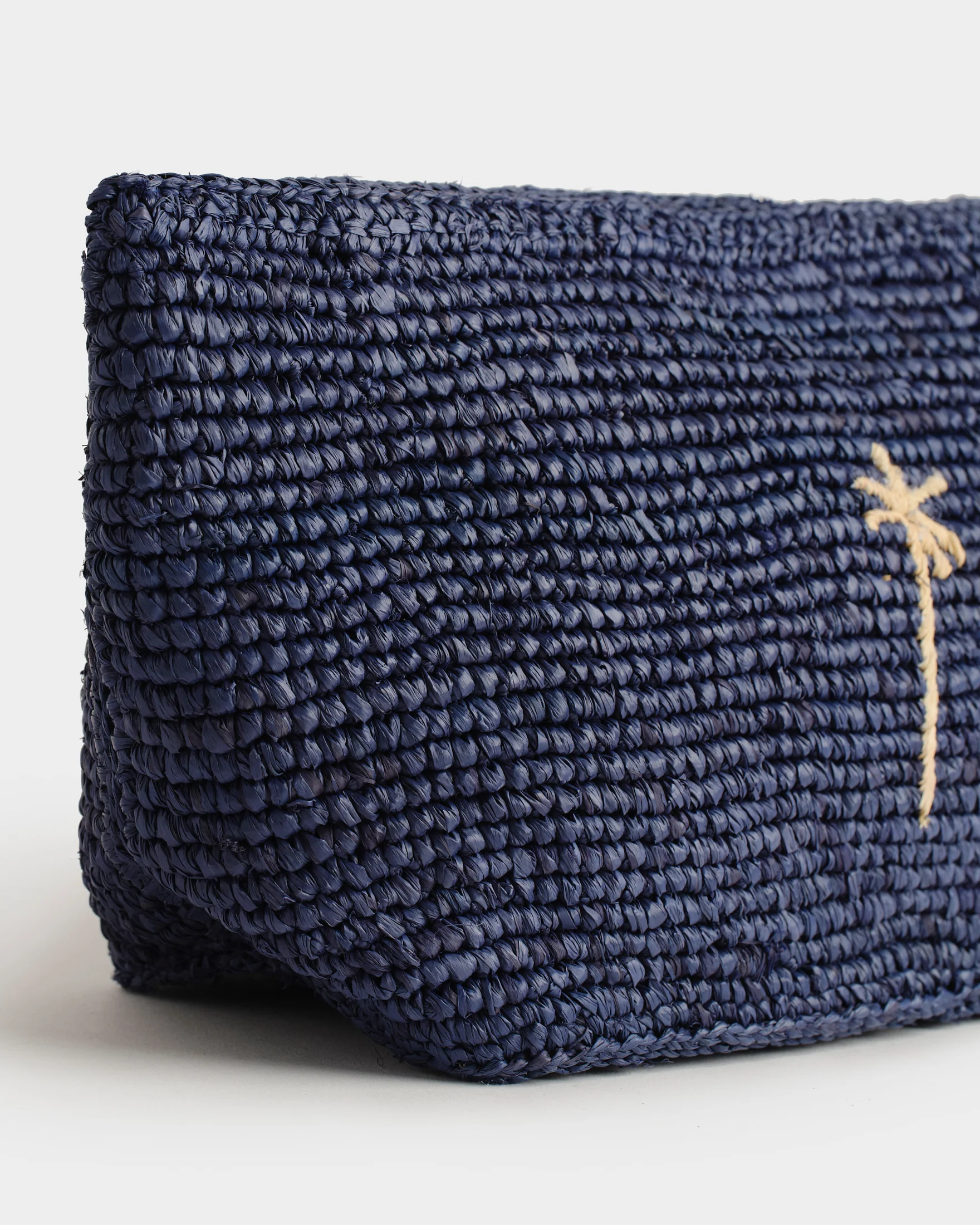 Raffia Tender2Tote - V30DQ - Vintage Navy With Natural Palm - Image 4