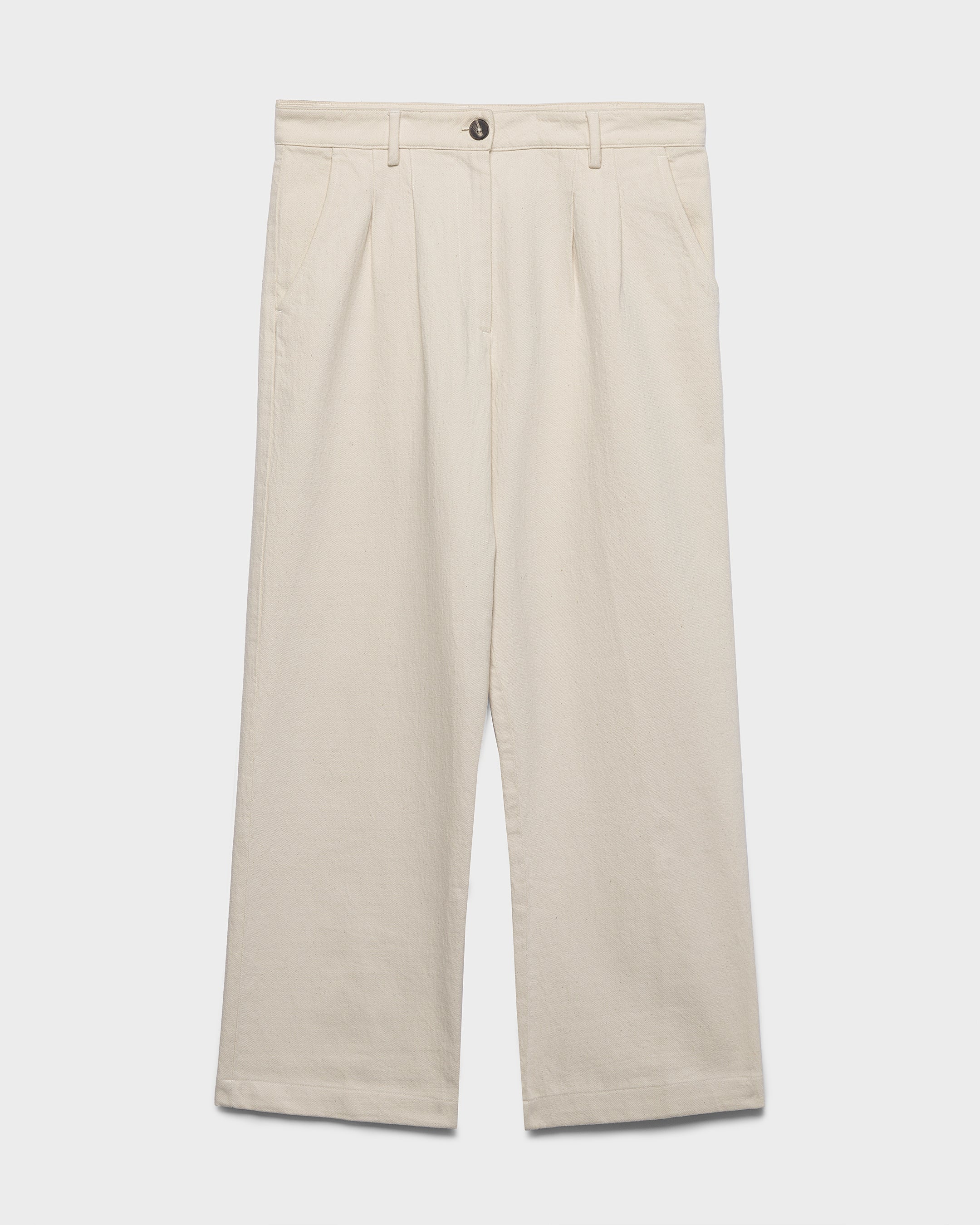 Raw Cotton Twill Sevilla Trousers - C96FP - Ecru - Image 5