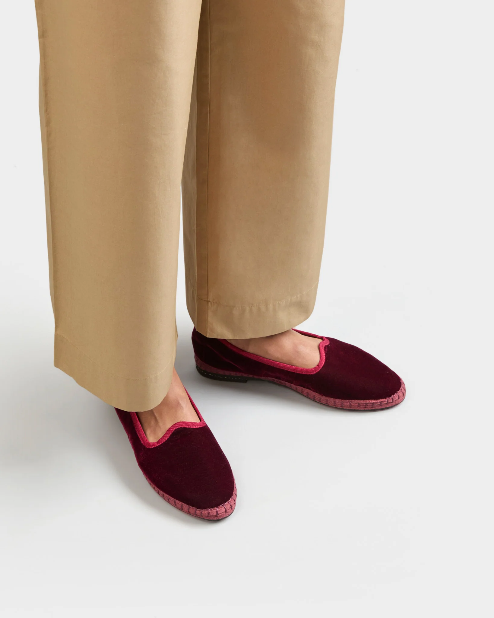 Silk Velvet Venetian Slippers - Z82VF - Monaco - Bordeaux - Image 2