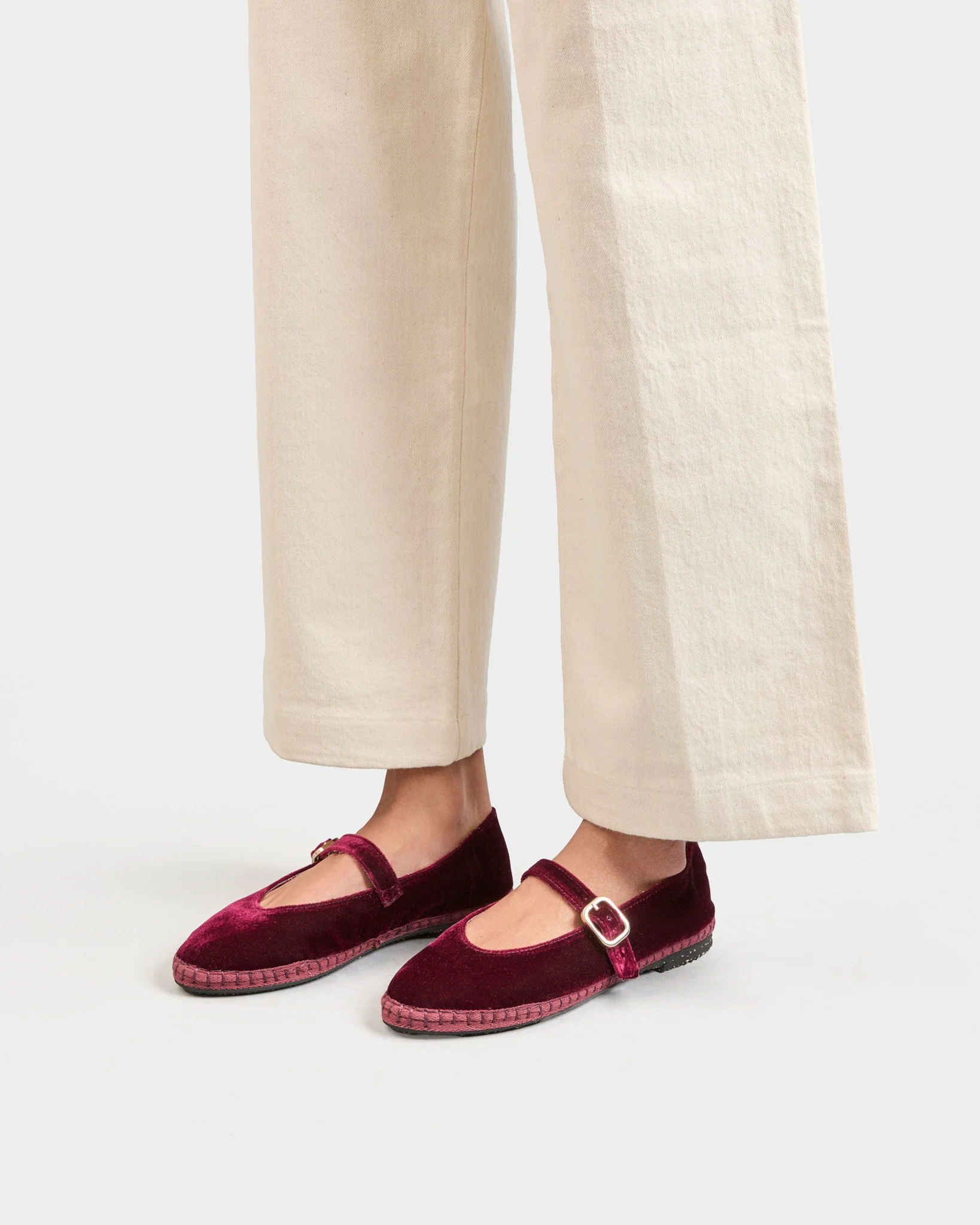 Silk Velvet Mary Jane Slippers - Z82MJ - Monaco - Bordeaux - Image 2