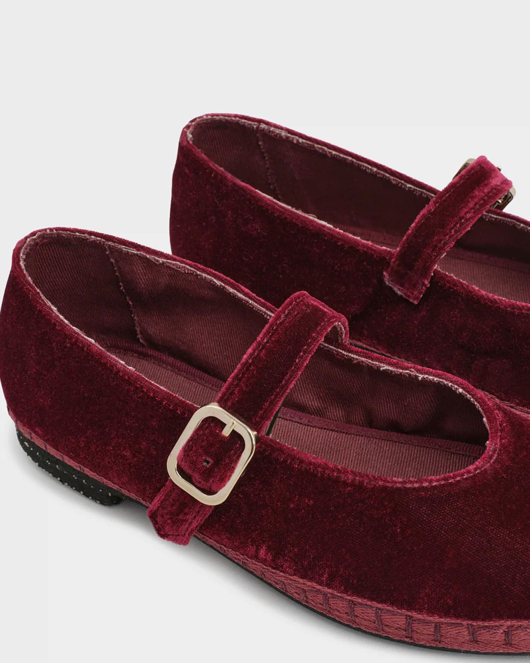 Silk Velvet Mary Jane Slippers - Z82MJ - Monaco - Bordeaux - Image 4