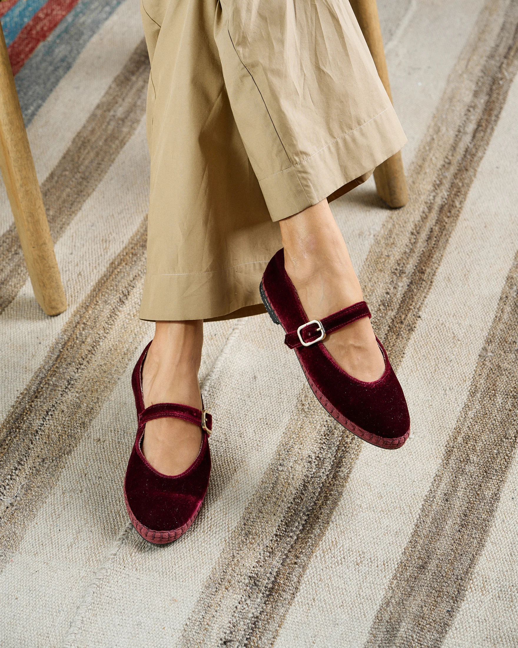 Silk Velvet Mary Jane Slippers - Z82MJ - Monaco - Bordeaux - Image 6