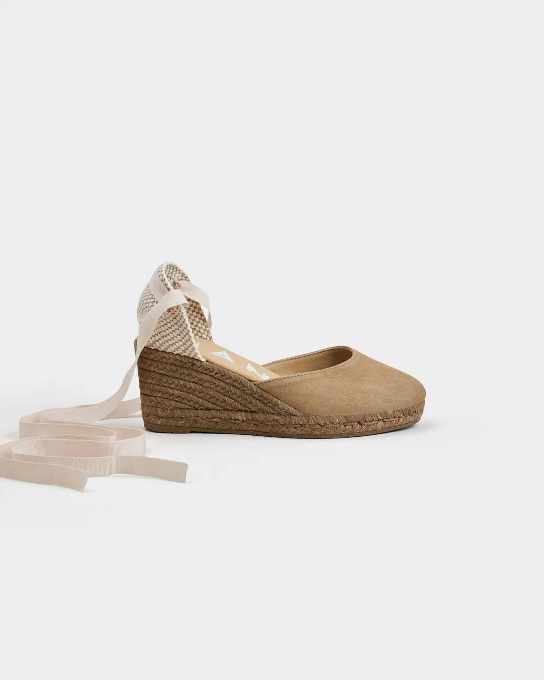Suede Low Wedge Espadrilles - W16WL - Hamptons Vintage Taupe On Tone