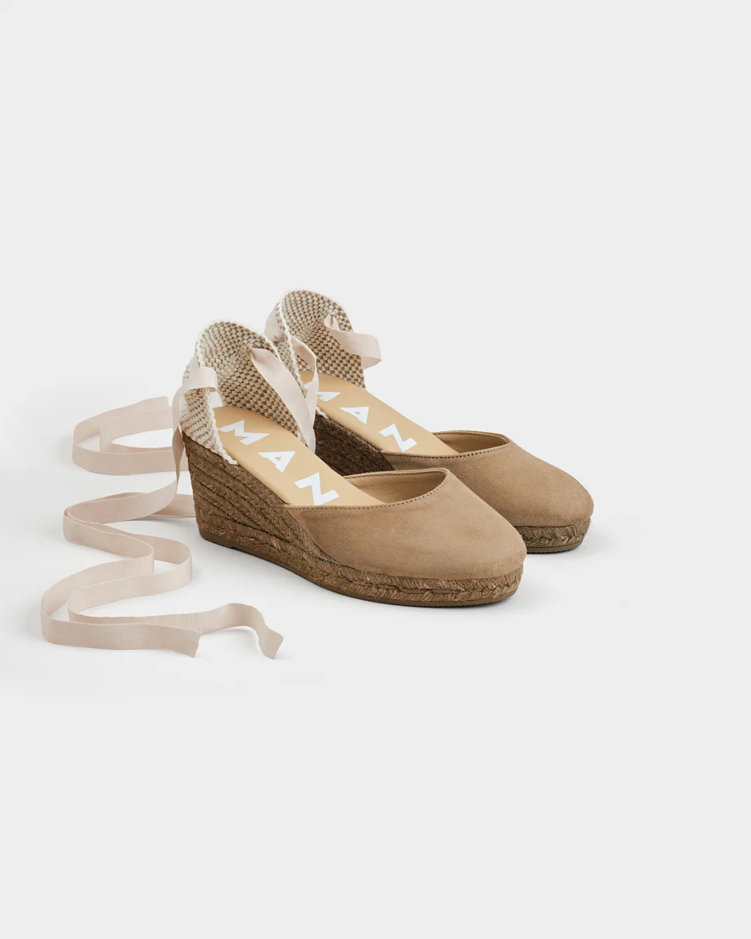 Suede Low Wedge Espadrilles - W16WL - Hamptons Vintage Taupe On Tone - Image 3