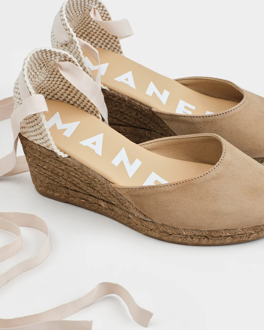 Suede Low Wedge Espadrilles - W16WL - Hamptons Vintage Taupe On Tone - Image 4