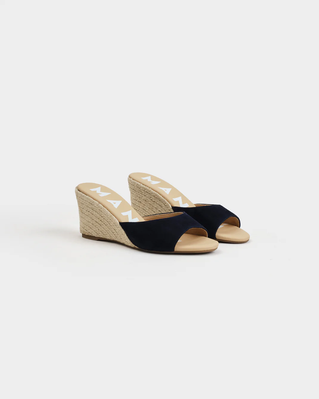 Suede Mule Wedge Espadrilles - M15WZ - Hamptons Patriot Blue - Image 3