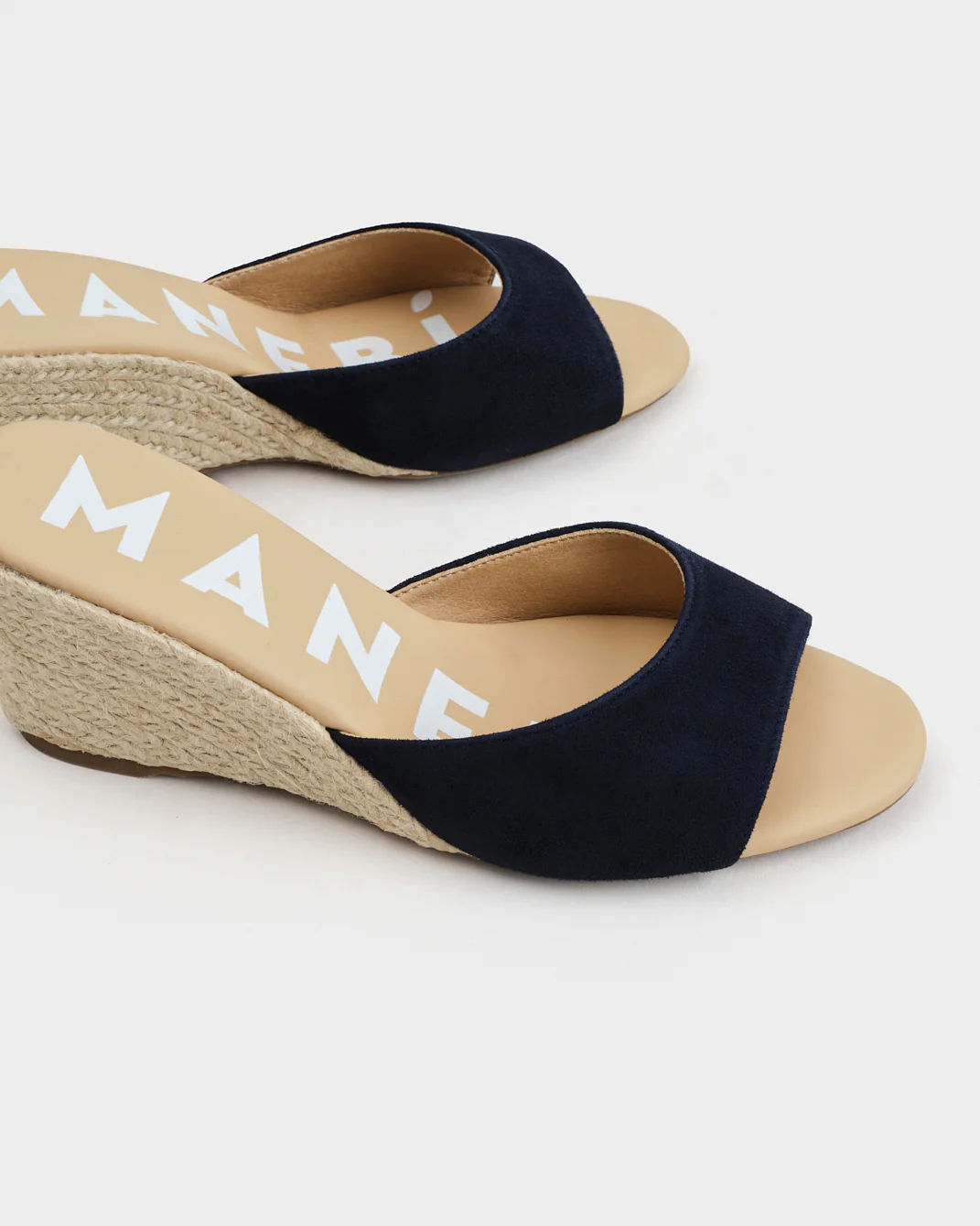 Suede Mule Wedge Espadrilles - M15WZ - Hamptons Patriot Blue - Image 4