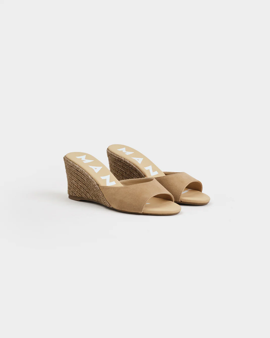 Suede Mule Wedge Espadrilles - W16WZ - Hamptons Vintage Taupe On Tone - Image 3