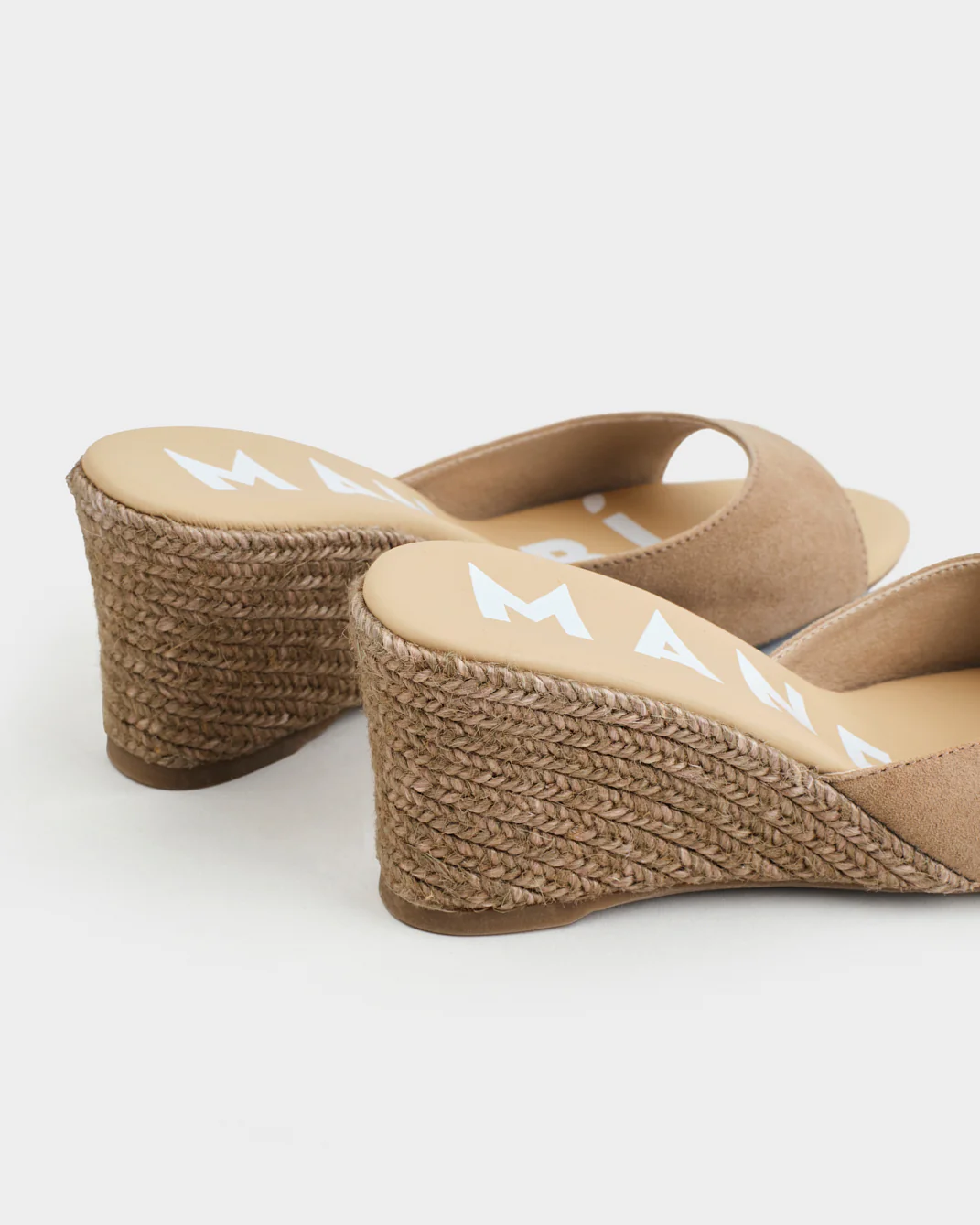 Suede Mule Wedge Espadrilles - W16WZ - Hamptons Vintage Taupe On Tone - Image 4