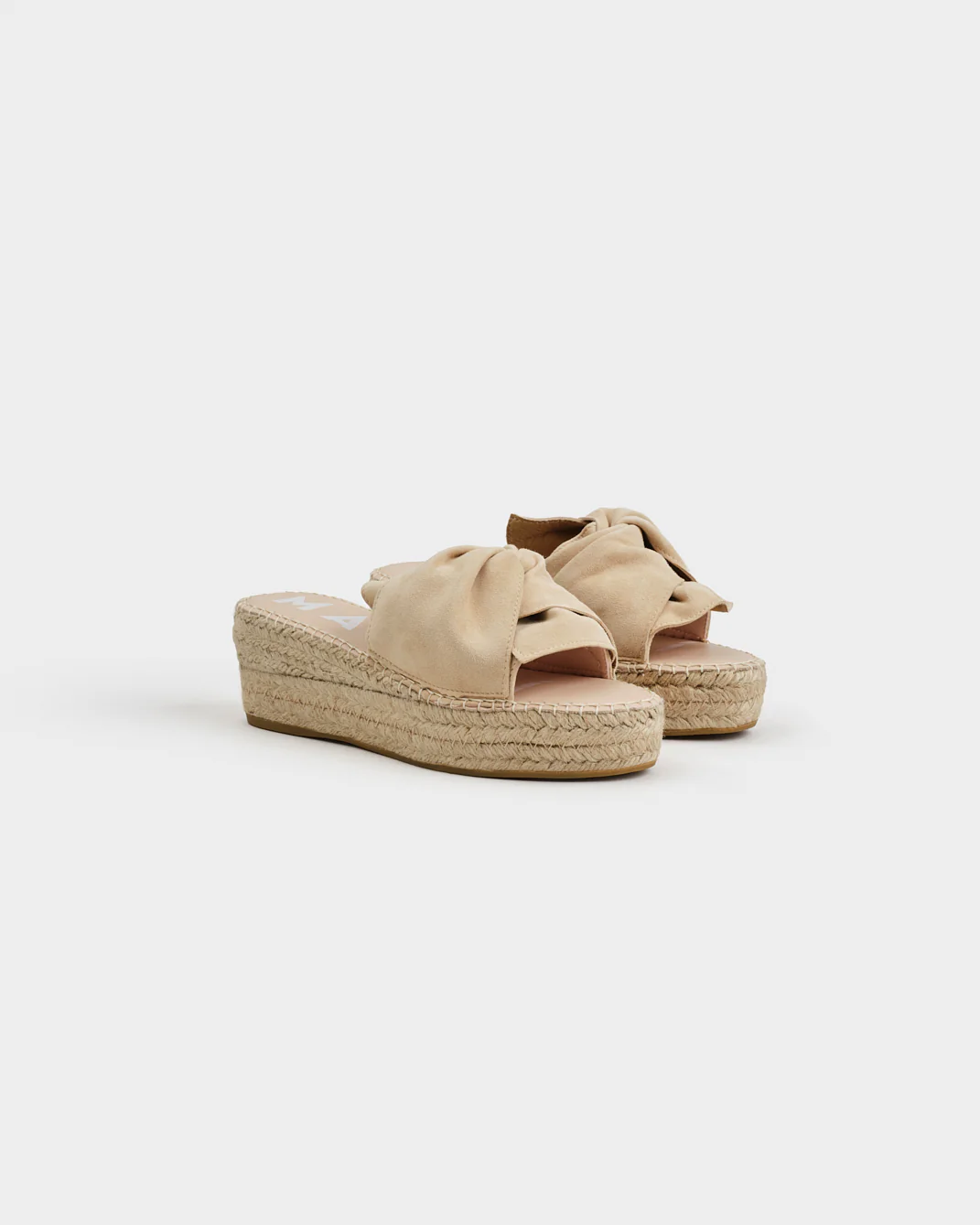 Suede Platforms With Knot - M11WK - Hamptons Champagne Beige - Image 3