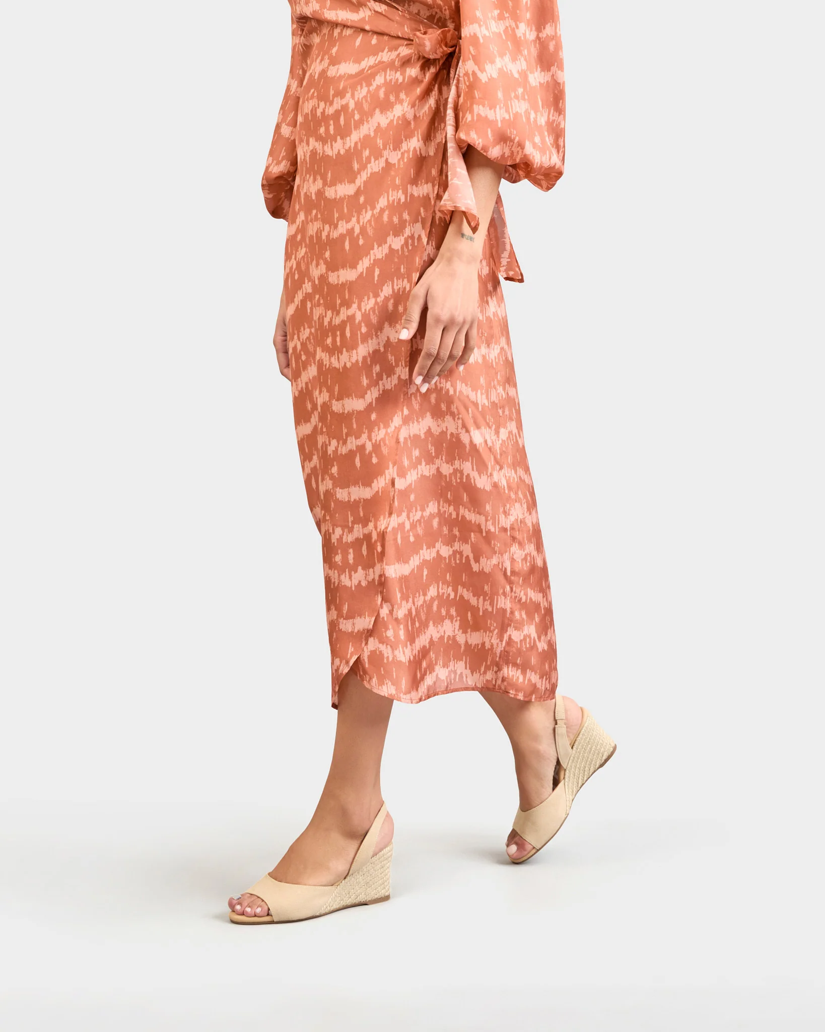Soft Suede Slingback Low Wedge Espadrilles - M11KH - Hamptons - Champagne Beige - Image 5
