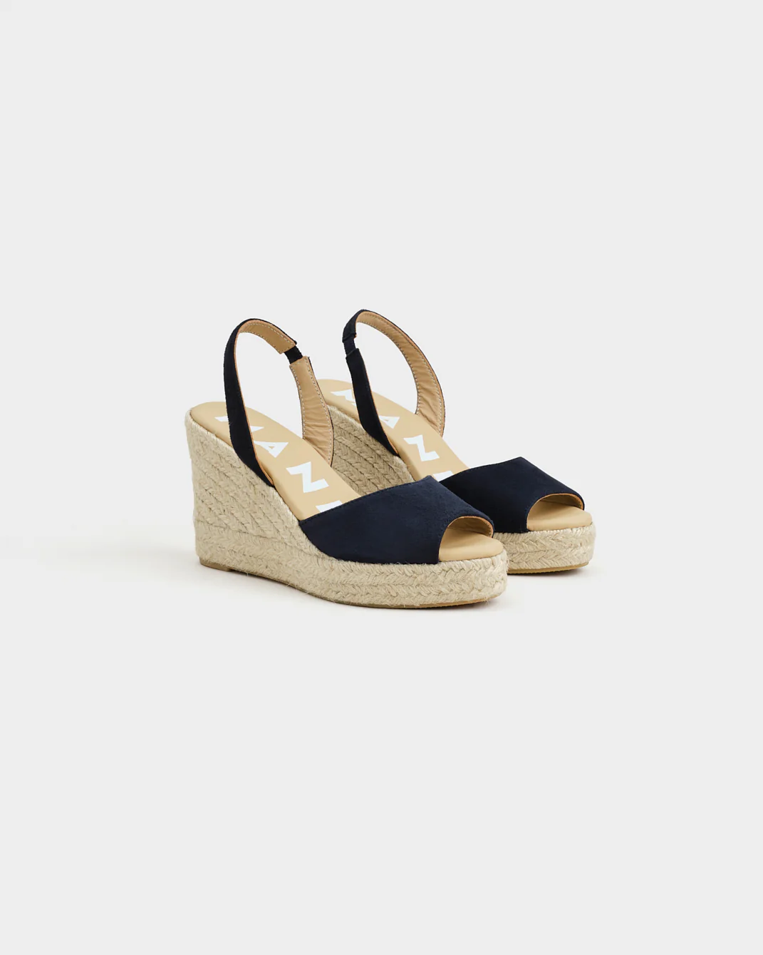Suede Slingback Wedge Espadrilles - M15WC - Hamptons Patriot Blue - Image 3