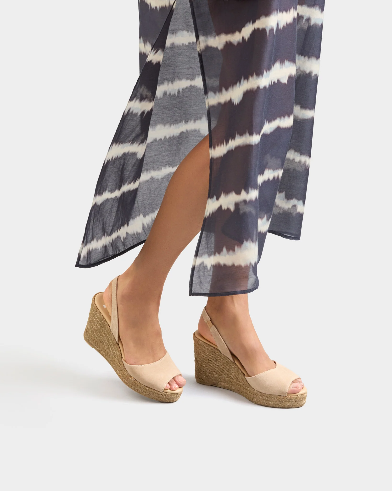 Suede Slingback Wedge Espadrilles - W16WC - Hamptons Vintage Taupe On Tone - Image 6